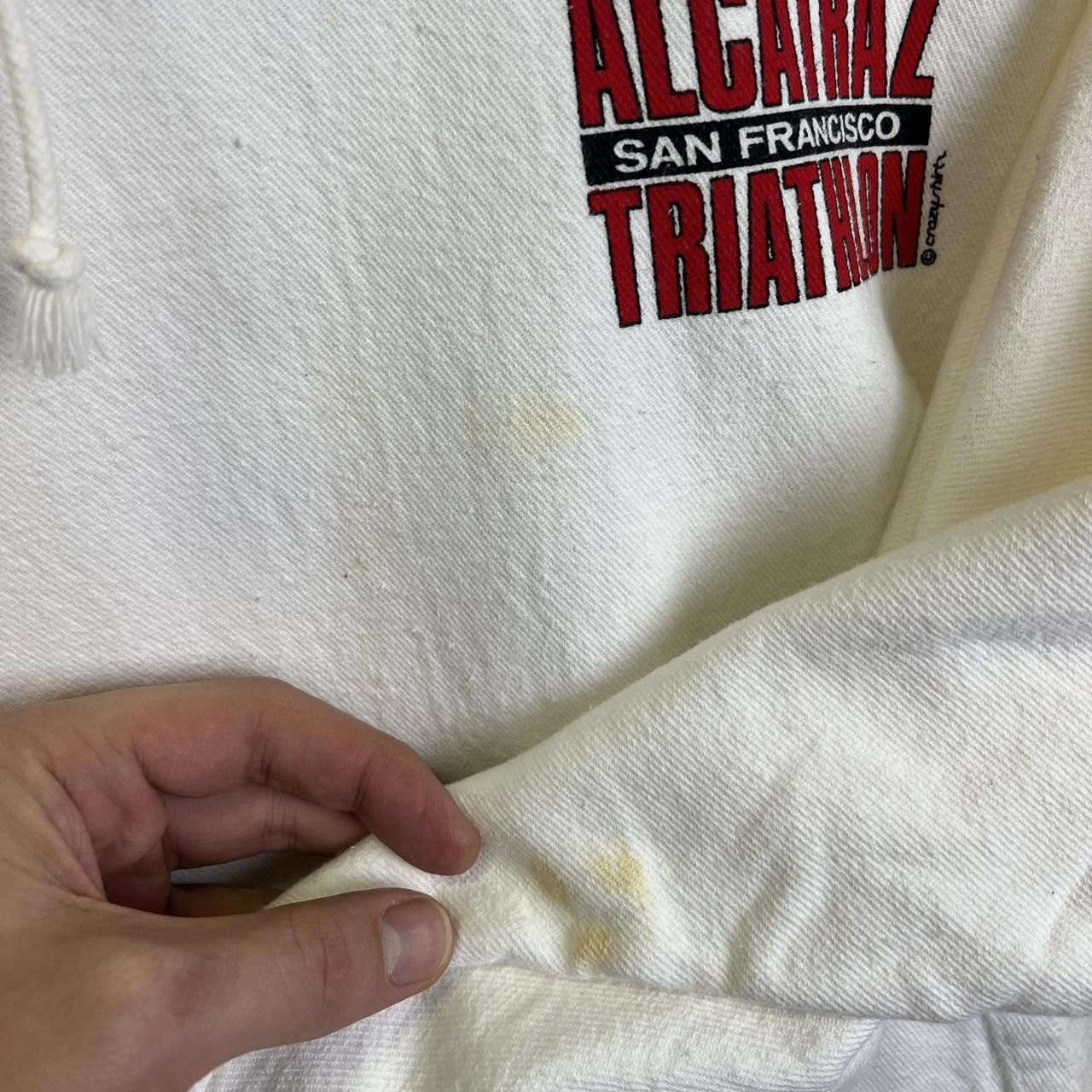 Other 90s Crazy Shirts Vintage Alcatraz Triathlon Hoodie - White Size US L / EU 52-54 / 3 - 4 Thumbnail