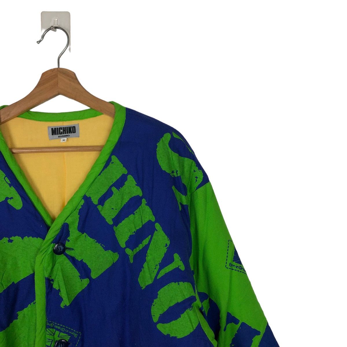 Japanese Brand 🔥VINTAGE WOOL JACKET MICHIKO KOSHINO OVER PRINT Size US M / EU 48-50 / 2 - 5 Thumbnail