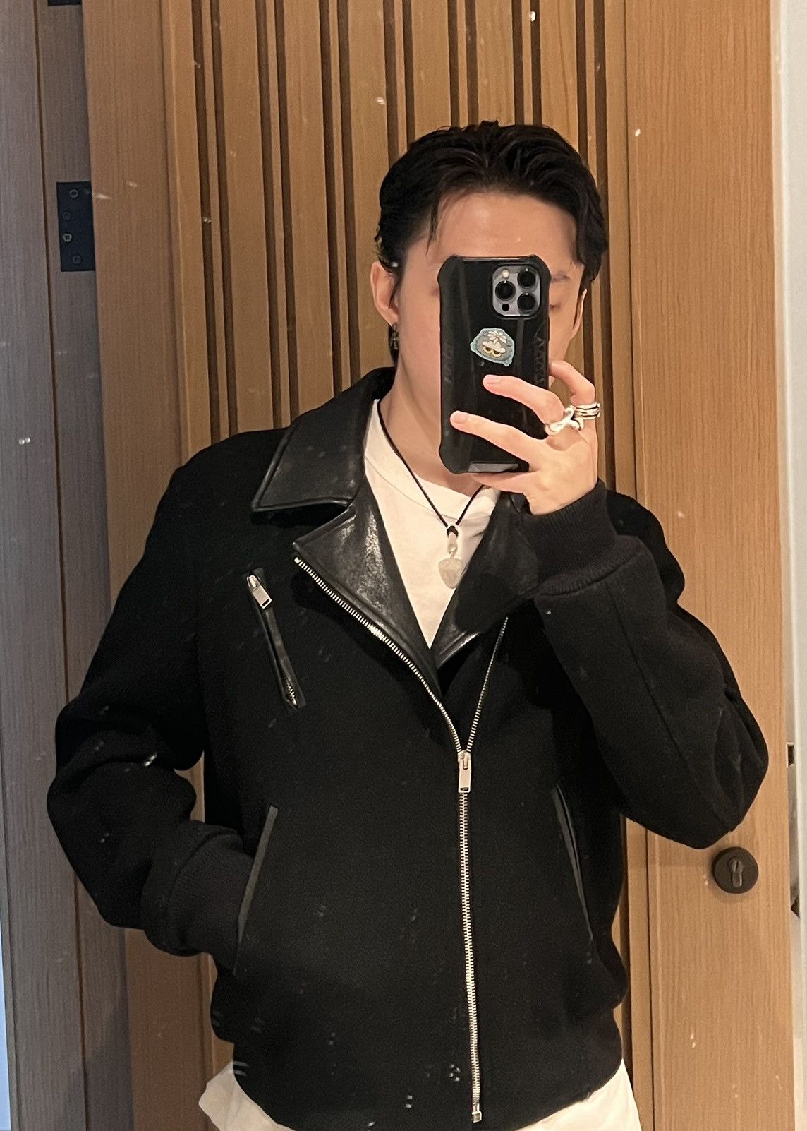 Saint Laurent Paris Saint Laurent Leather collar bomber biker jacket Size US M / EU 48-50 / 2 - 7 Thumbnail