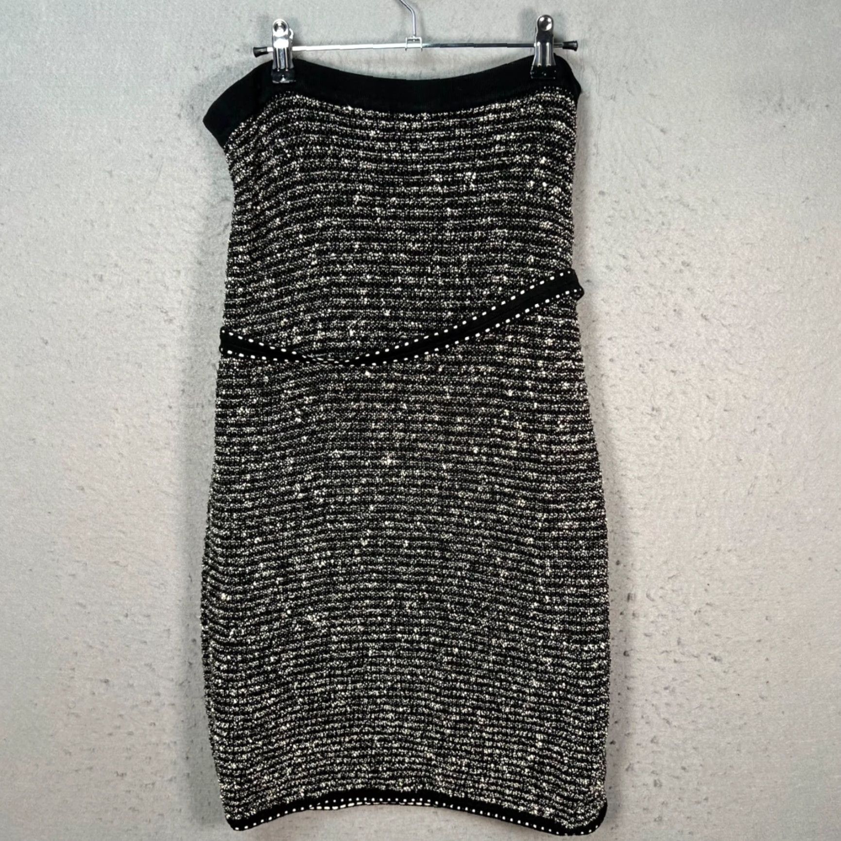 Vintage Rena Lange Skirt Womens 42 Black Tweed Wool Midi A-Line Made In Italy - Vintage / Adult Womens 42 - Black - 90s? Size 28" / US 6 / IT 42 - 2 Thumbnail