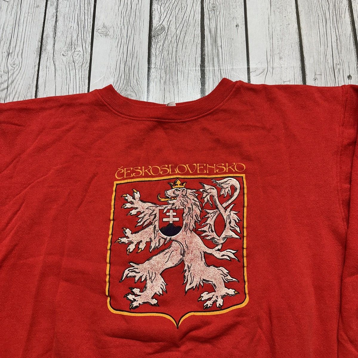 Hanes Vintage Czechoslovakia sweatshirt Size US XL / EU 56 / 4 - 3 Thumbnail
