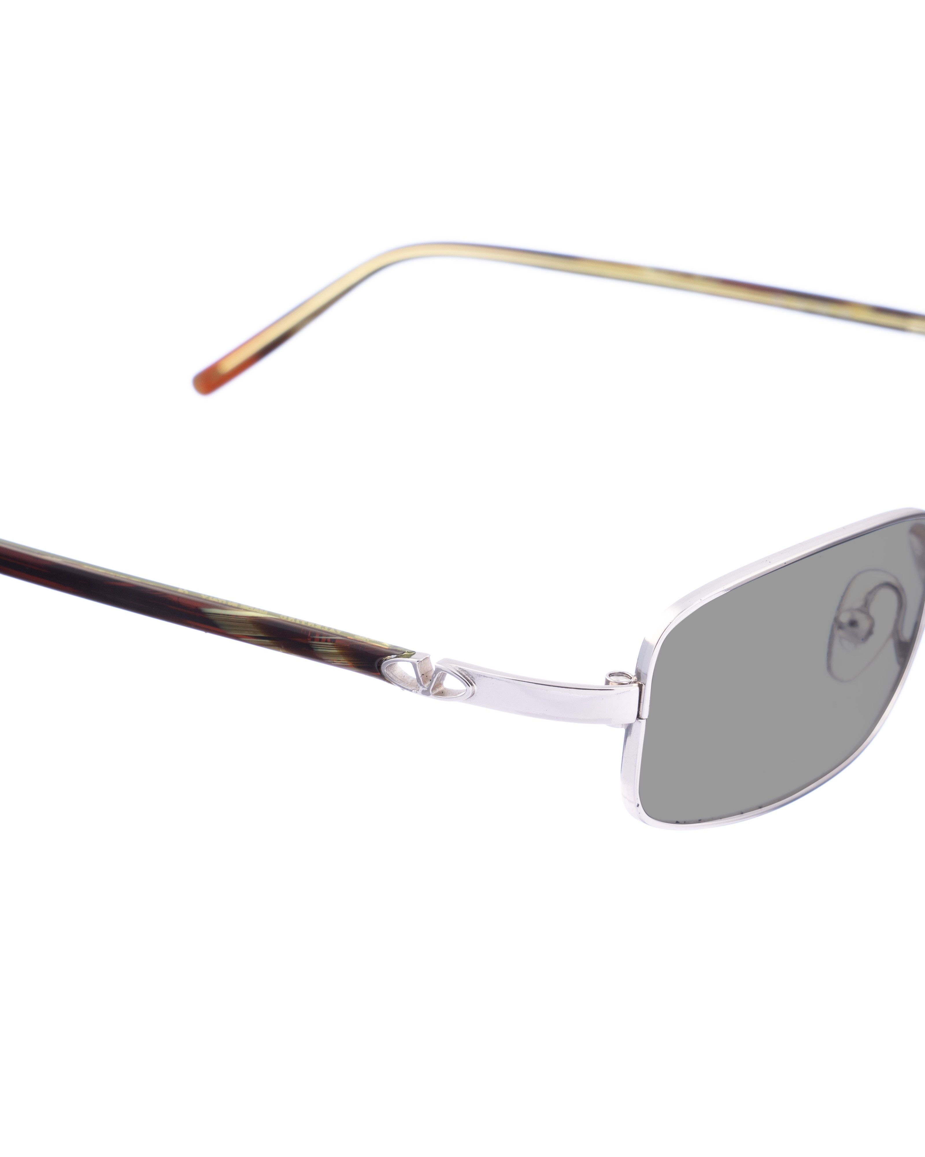 Valentino '00s Silver Office Siren Sunglasses