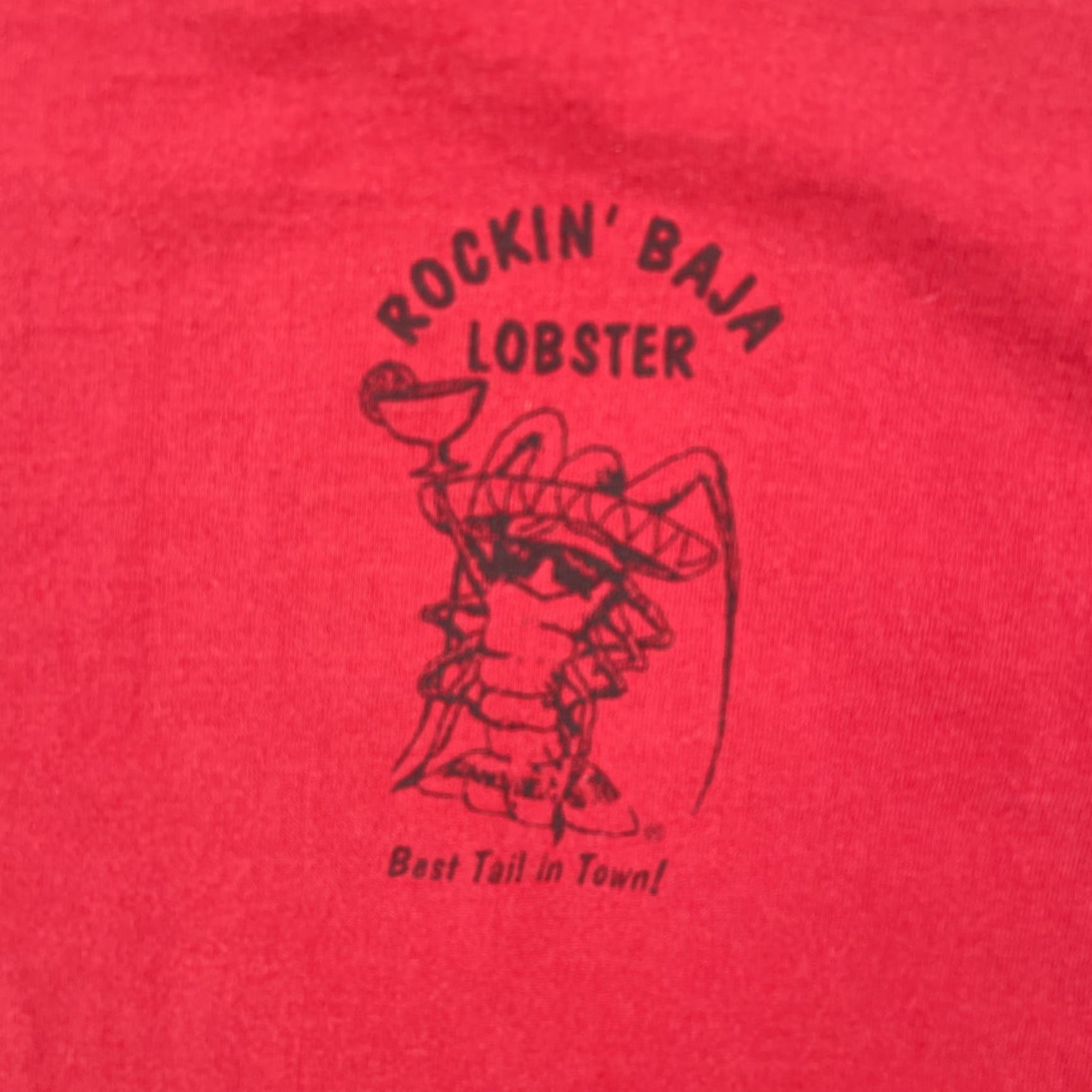 Jerzees VINTAGE Jerzees T-Shirt Red Large Distressed 90s California Rockin Baja Lobster Men’s Short Sleeve Crew Neck Shirt Size US L / EU 52-54 / 3 - 7 Thumbnail