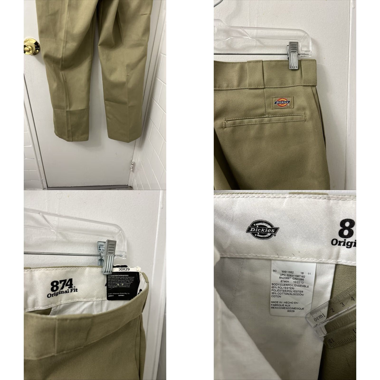 Dickies Dickies 874 Original Fit Work Pants Mens 30x29 Khaki Tan Beige NWT Trousers Polyester Khaki Twill Pants Mens Size US 30 / EU 46 - 8 Thumbnail