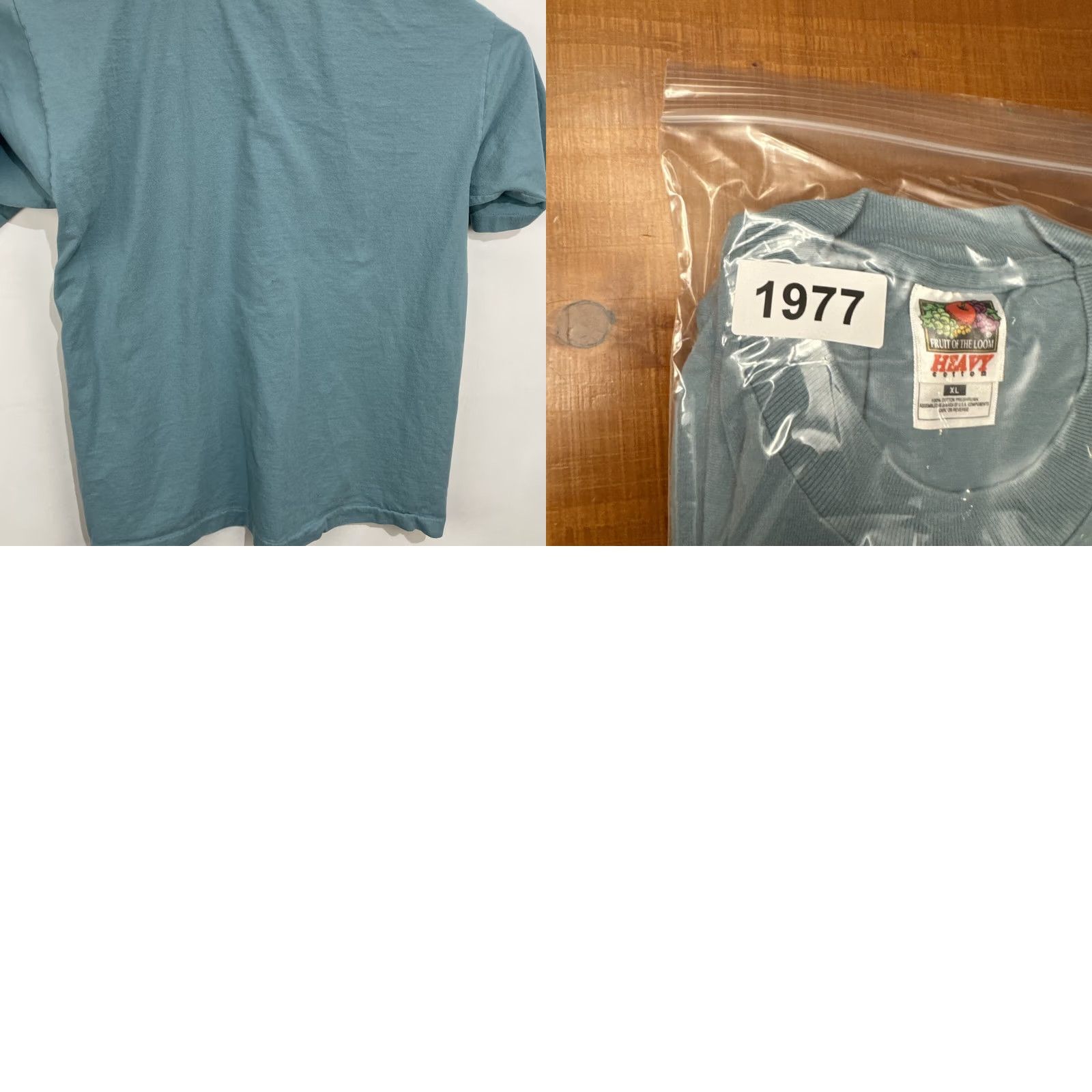 Fruit Of The Loom VINTAGE Fruit of the Loom T-Shirt Dog 90s Teal Blue XL Crew Neck Graphic Tee Mens Size US XL / EU 56 / 4 - 10 Thumbnail