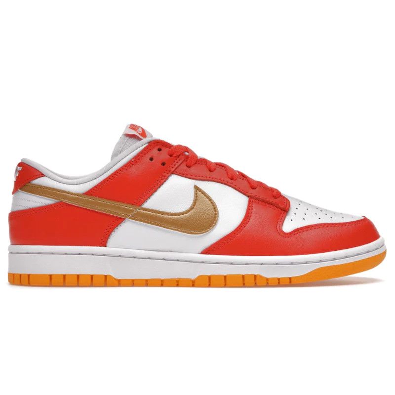 image of Nike Dunk Low University Gold (W) Shoes in Red, Women's (Size 6.5)