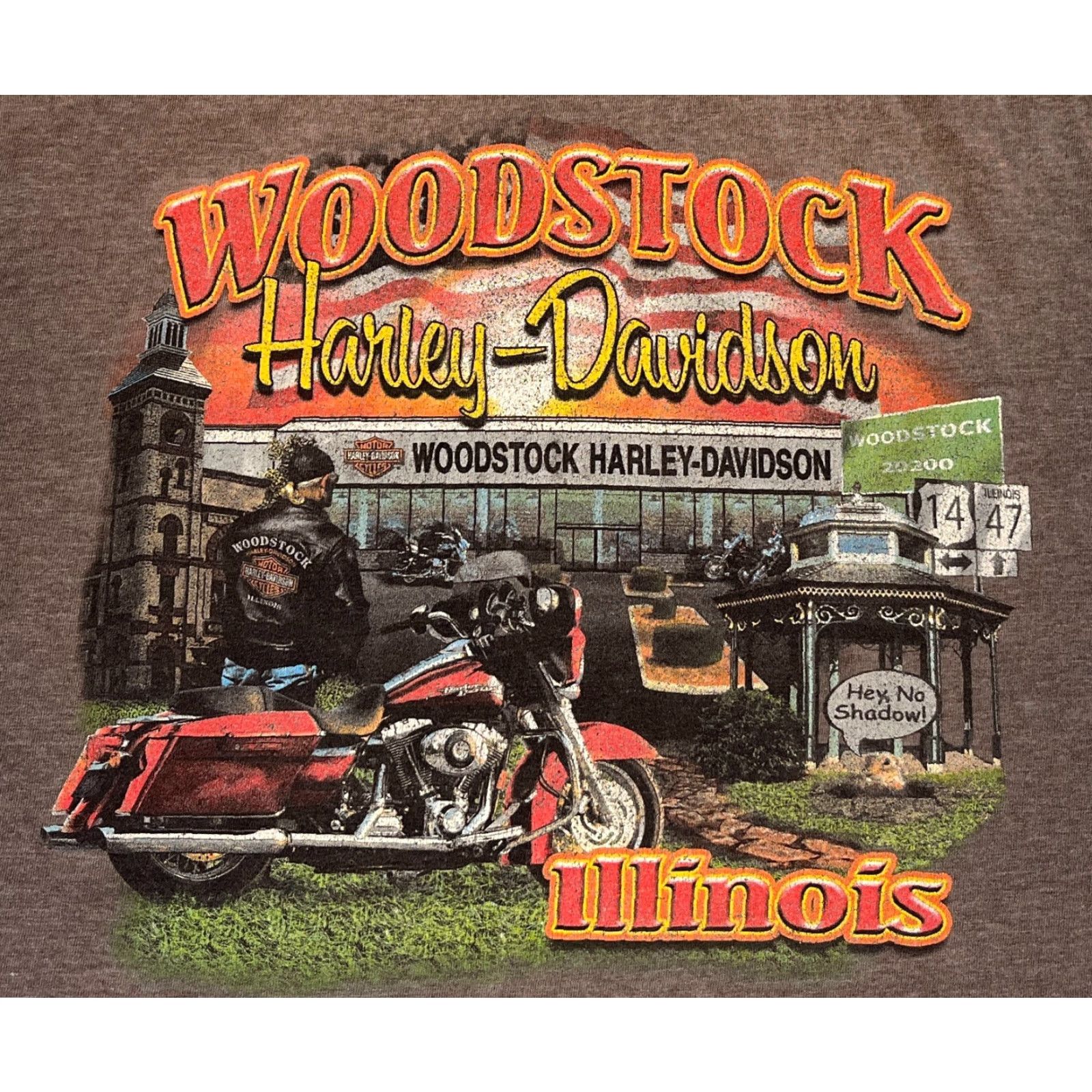 Harley Davidson VINTAGE Harley-Davidson T-Shirt Mens Large Brown 2007 Woodstock IL Made in USA Motorcycle Vintage Solid Size US L / EU 52-54 / 3 - 3 Thumbnail