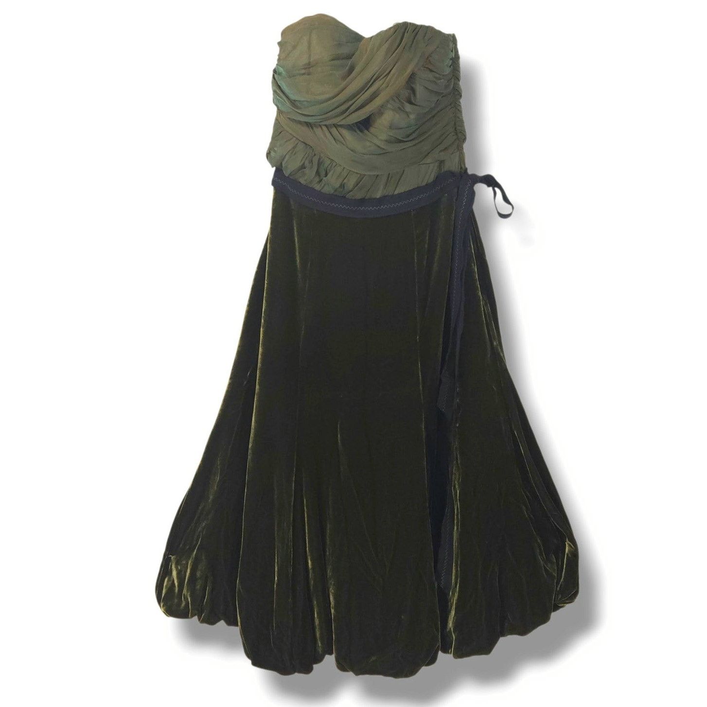 Vera Wang Vera Wang Strapless Silk Velvet Bubble Hem Dress 2 NWT Size XS / US 0-2 / IT 36-38 - 2 Thumbnail