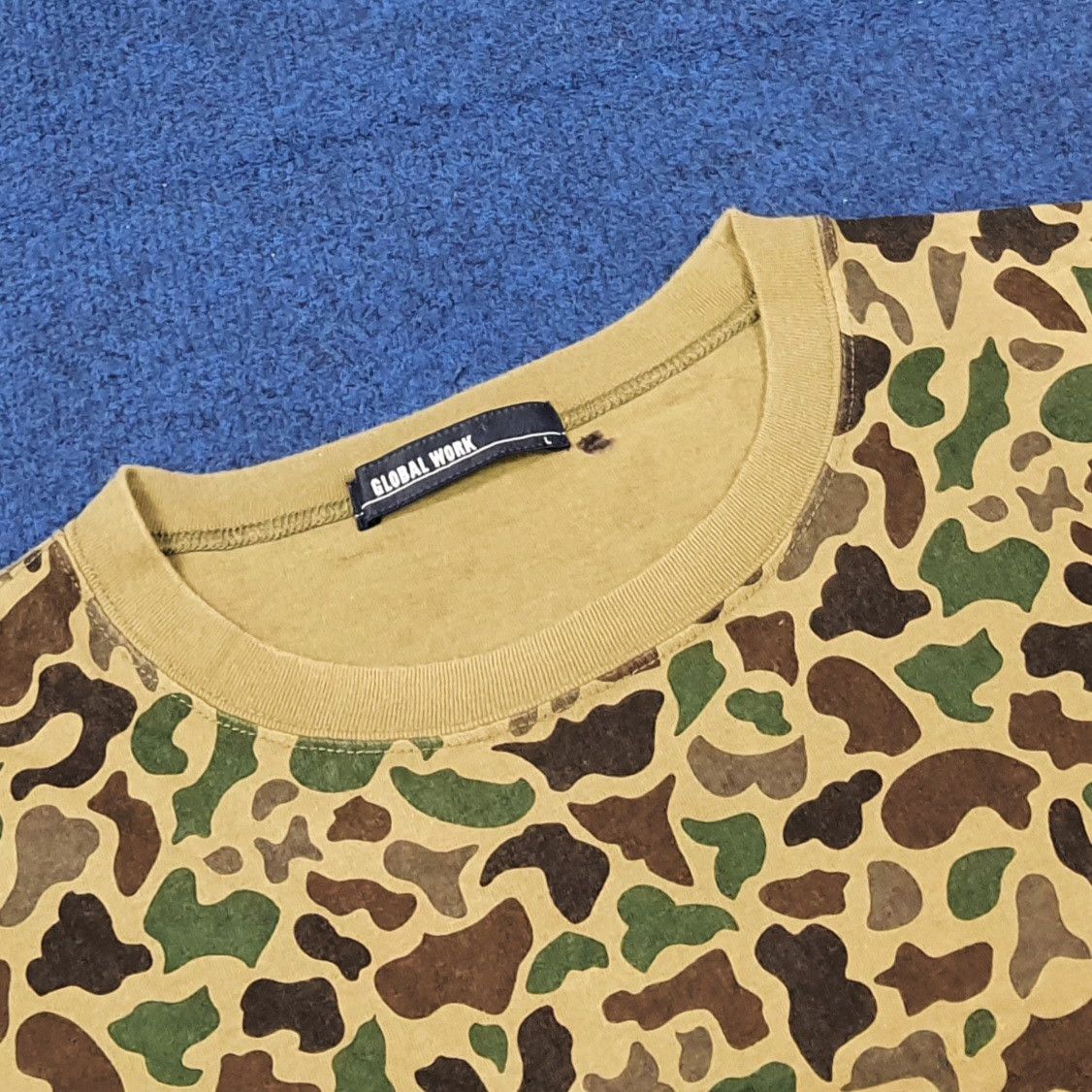 Vintage Global Work Japan Brand Hunter Camo T-Shirt C285N25
