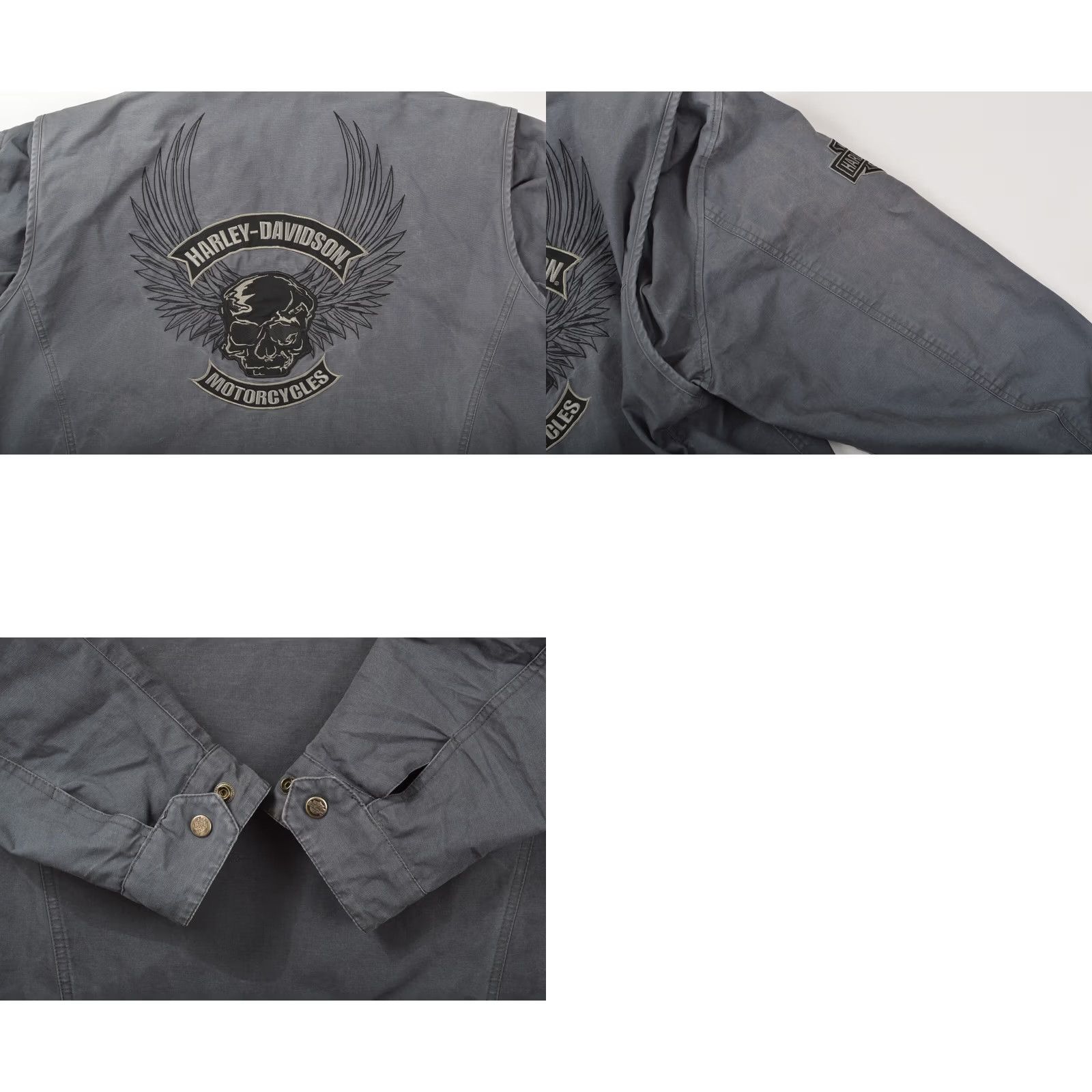Harley Davidson Harley-Davidson Vintage Big Back Logo Jacket 2XL Blue Mens 97480-09VM XXL Cotton Back Logo Biker" Size US XXL / EU 58 / 5 - 8 Thumbnail