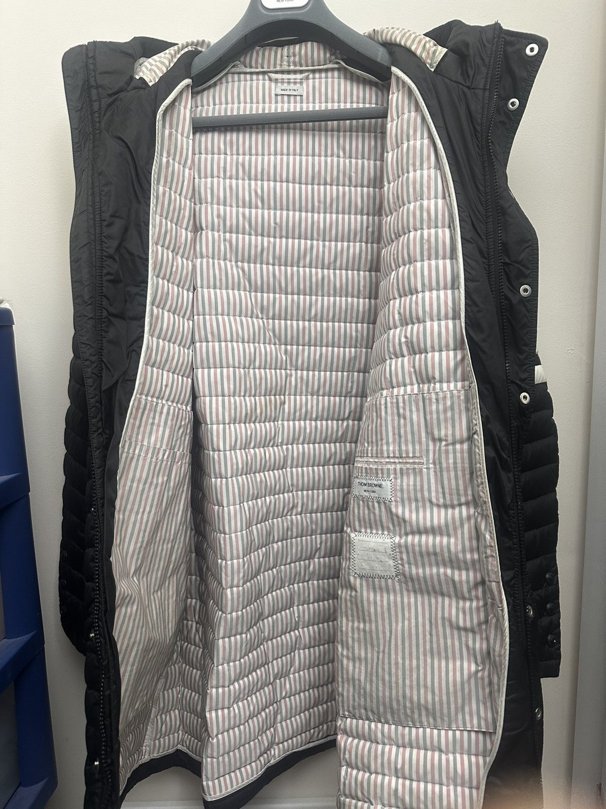 Thom Browne Thom Browne long navy down hooded jacket sz 4 Size US XL / EU 56 / 4 - 6 Thumbnail