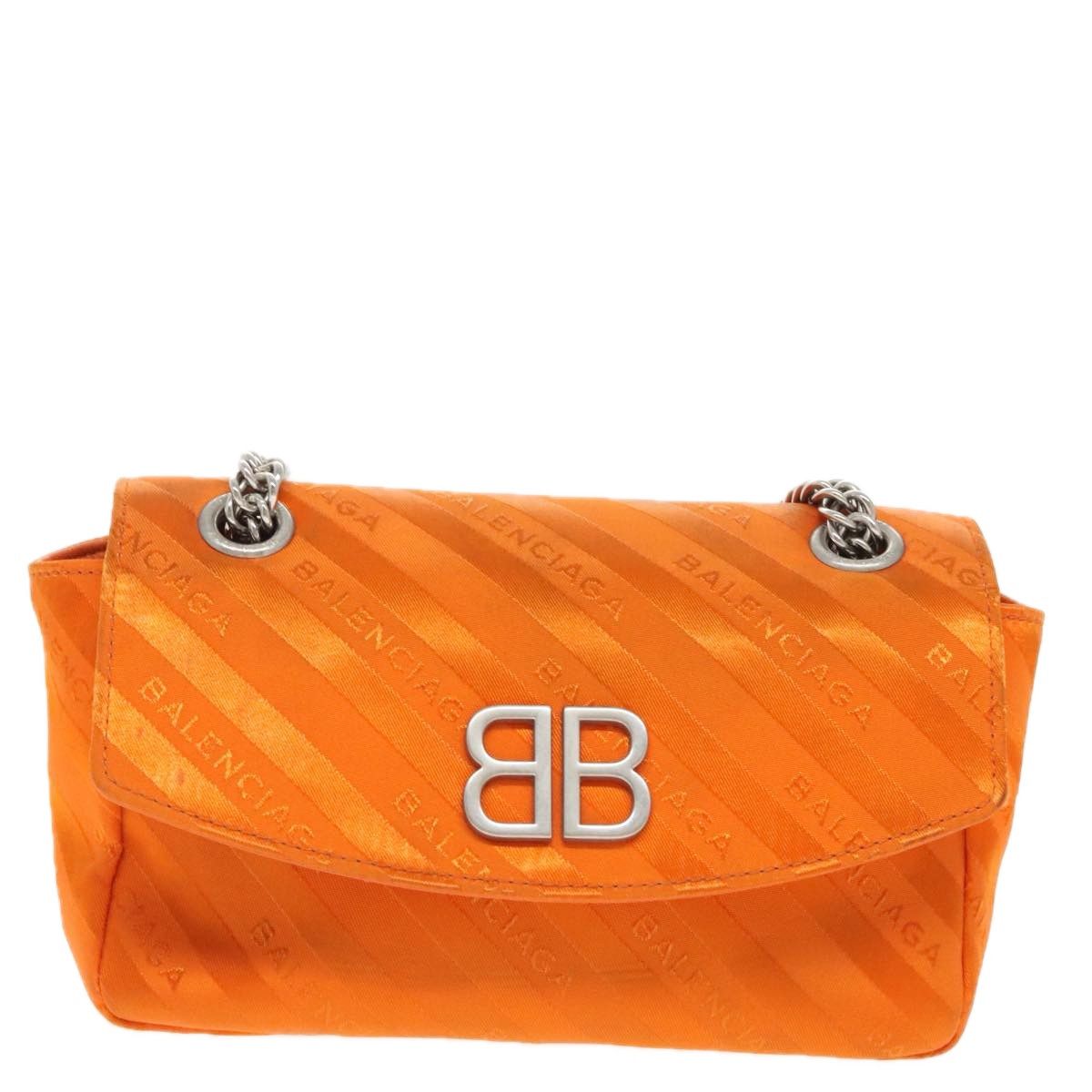 Balenciaga Bb Chaine Orange Synthetic Shoulder Bag (Pre-Owned) Size ONE SIZE - 1 Thumbnail