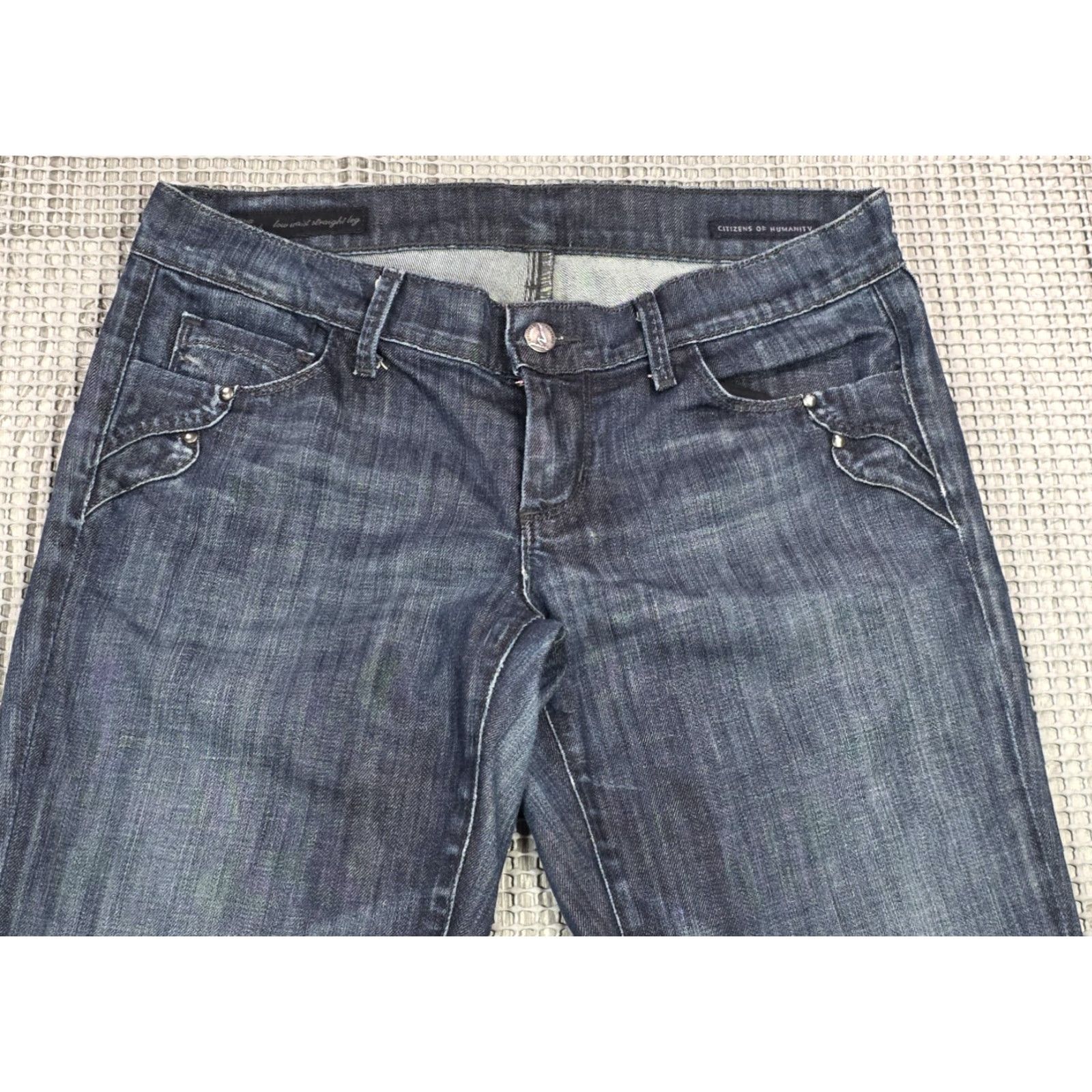 Citizens Of Humanity Citizens of Humanity Ava Jeans Women’s Regular Low Rise 28x30 Blue Denim 5-Pocket Stretch Straight Jeans Size 28" / US 6 / IT 42 - 3 Thumbnail