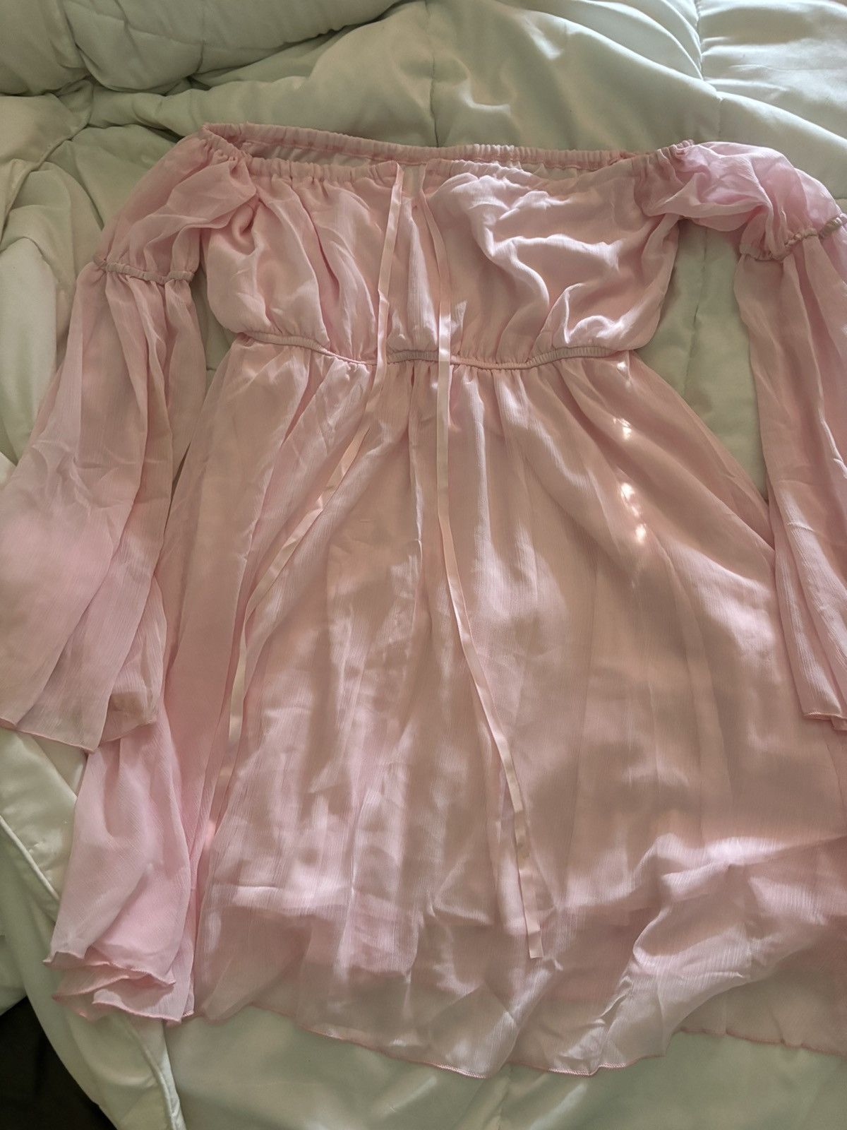 Other Women’s Pink Ruffle Mini Dress Size Large Size L / US 10 / IT 46 - 1 Thumbnail