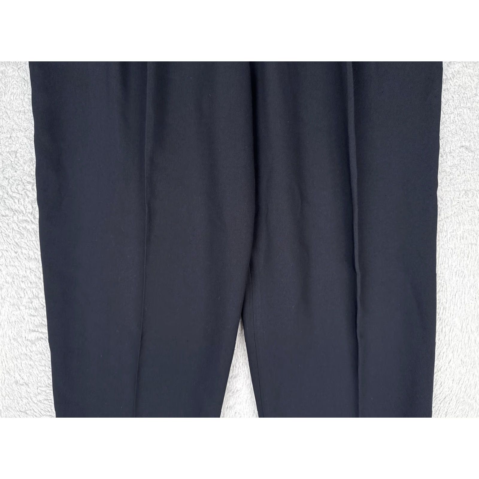 Vintage VINTAGE Rena Rowan for Saville Dress Pants Womens 10 Black Pleated Cuffed Poly Dress Pants Size 32" / US 10 / IT 46 - 3 Thumbnail