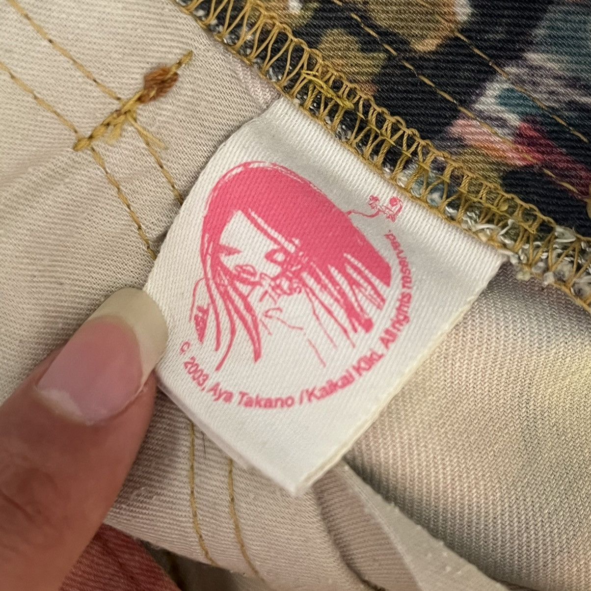 Lee Aya Takano X Lee 2003 All Over Print Denim Jeans Size 28" / US 6 / IT 42 - 11 Thumbnail