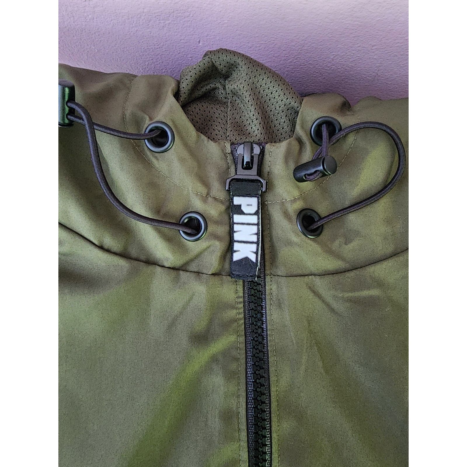 Victoria's Secret Pink Victoria Secret Anorak Green Rain Jacket with Hood M Size M / US 6-8 / IT 42-44 - 5 Thumbnail