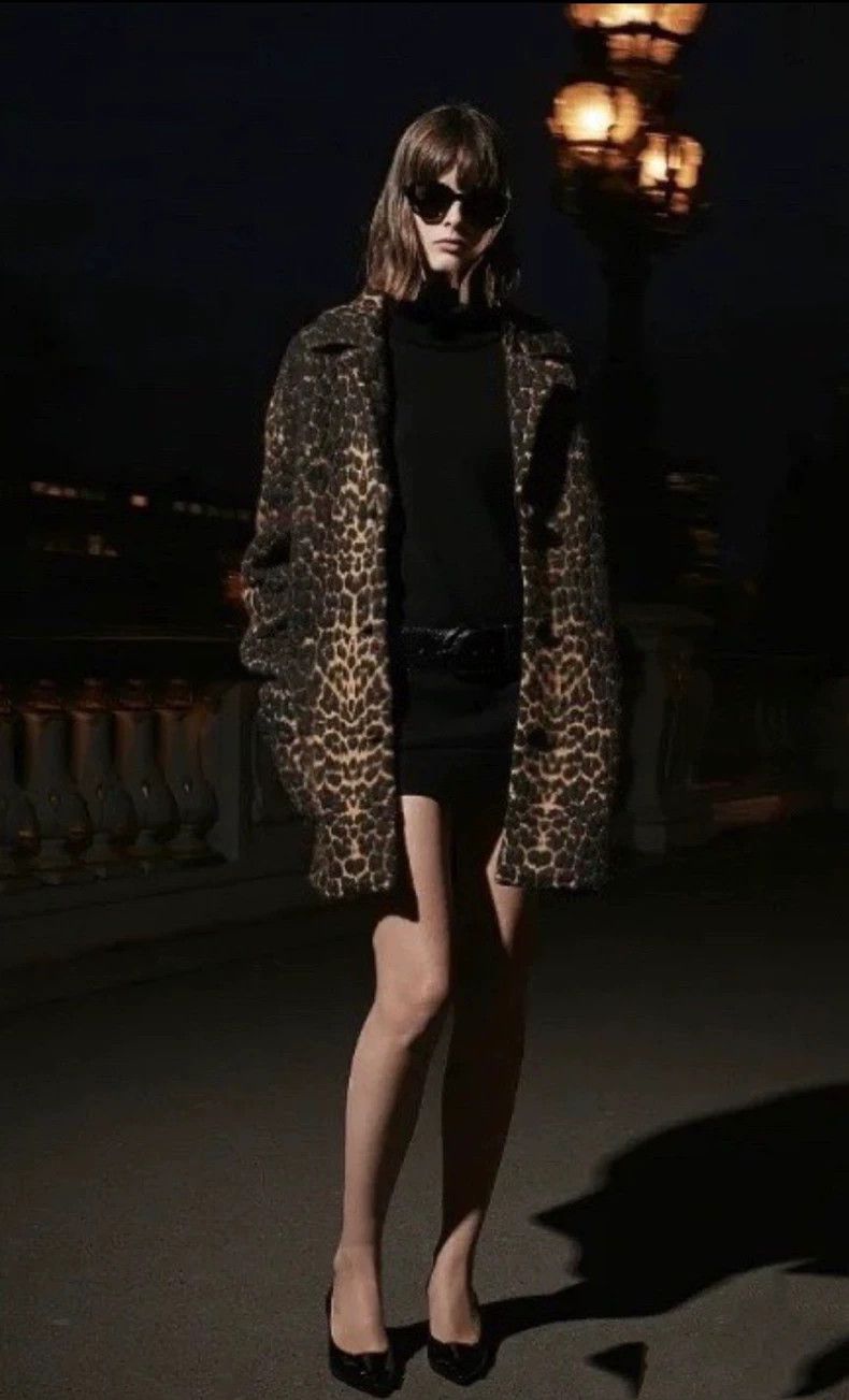 Yves Saint Laurent saint laurent Leopard-blend wool coat 2501-Nextarrow Size US XS / EU 42 / 0 - 8 Thumbnail