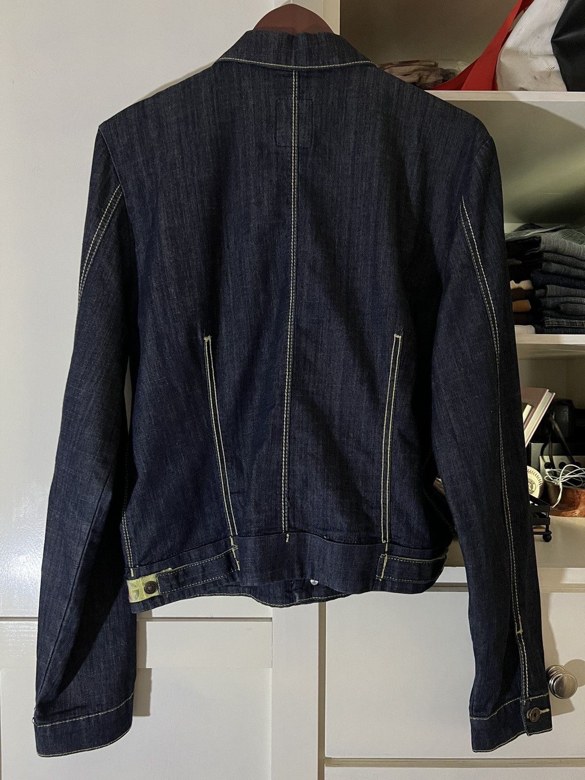 Marithe + Francois Girbaud Vintage 2000s Archive M+FG Cropped Button Up Denim Jacket Size US S / EU 44-46 / 1 - 9 Thumbnail