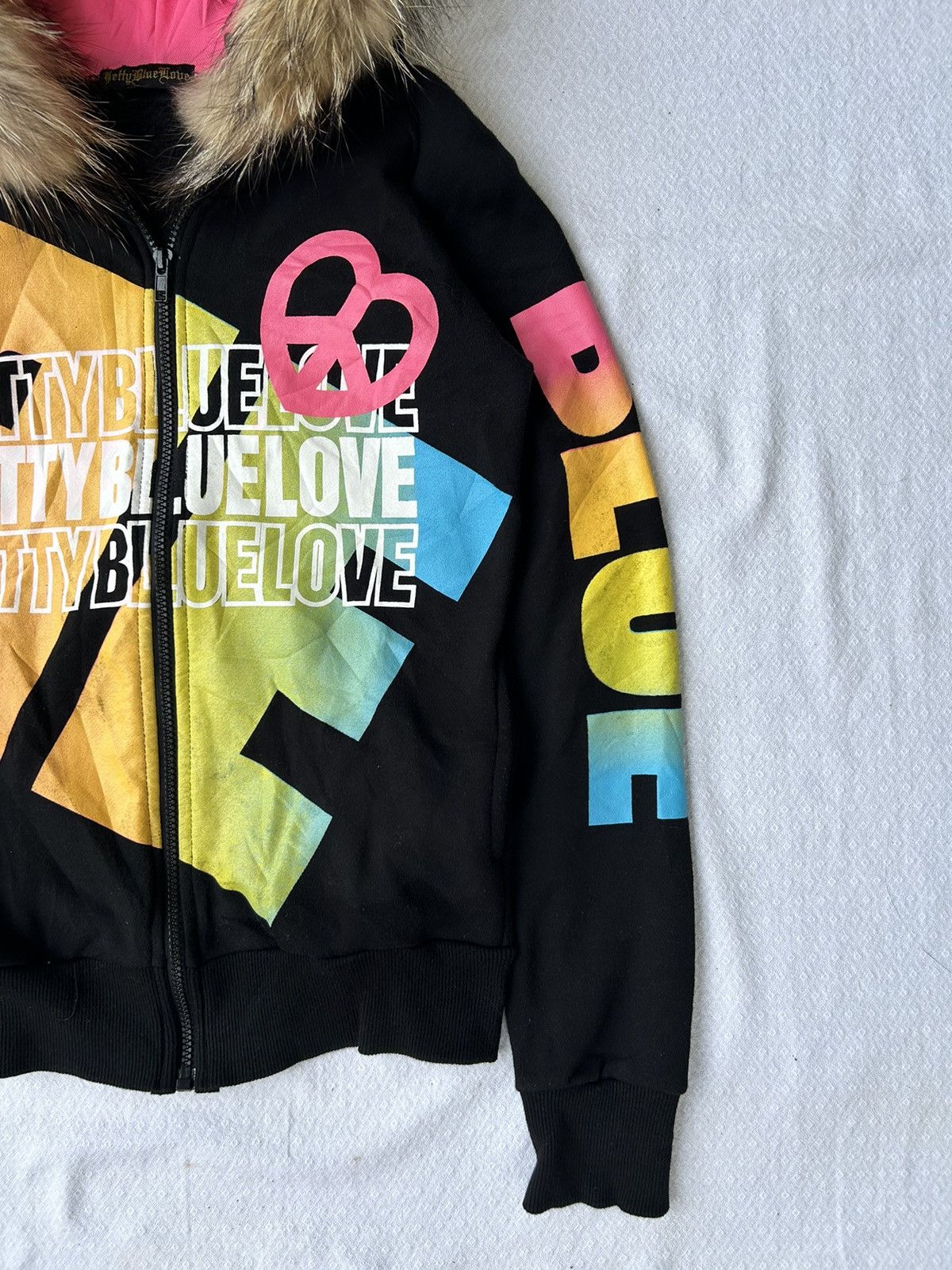 Other 💸BINDINGOFFER💸 Betty blue love fur hoodie poem style Ifsix Size US S / EU 44-46 / 1 - 6 Thumbnail