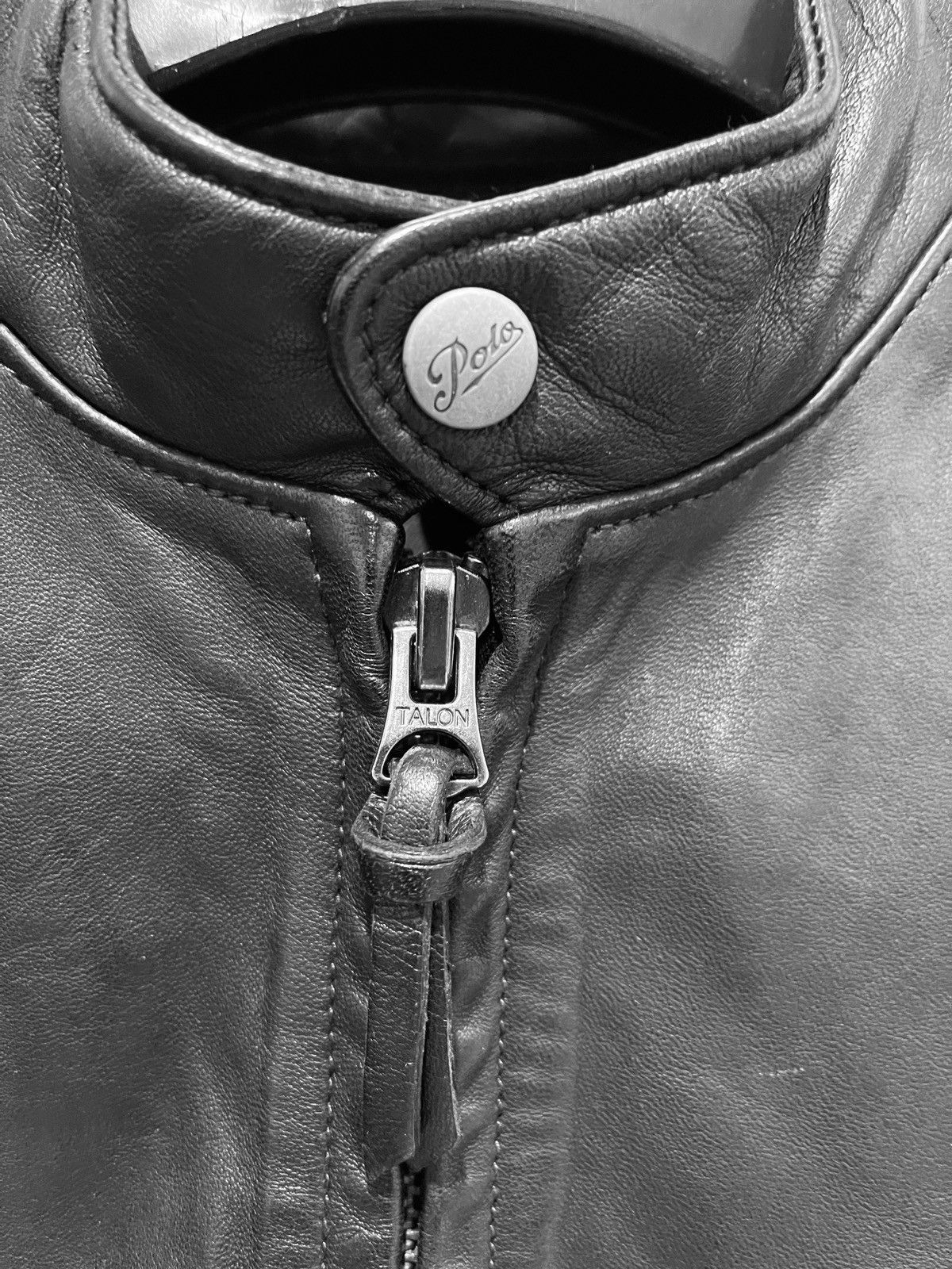 Polo Ralph Lauren Polo Ralph Lauren Black Leather Cafe Racer Jacket Size US XS / EU 42 / 0 - 3 Thumbnail