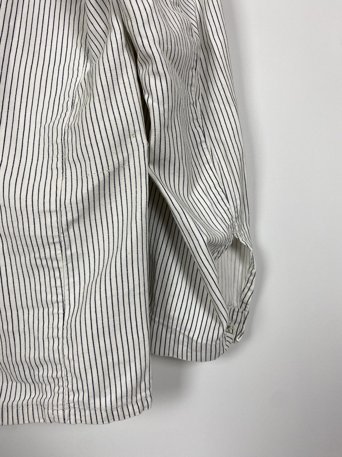 Vintage 70s Vintage Karba German Striped French Work Chore Jacket Size US M / EU 48-50 / 2 - 15 Thumbnail