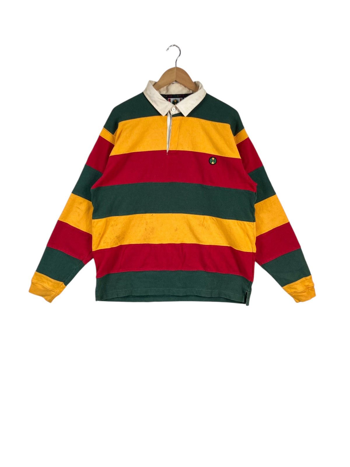 Cross Colours × Rap Tees × Vintage Vintage Cross Colours Post Hiphop Nation Og Polo Rugby Size US XL / EU 56 / 4 - 2 Thumbnail