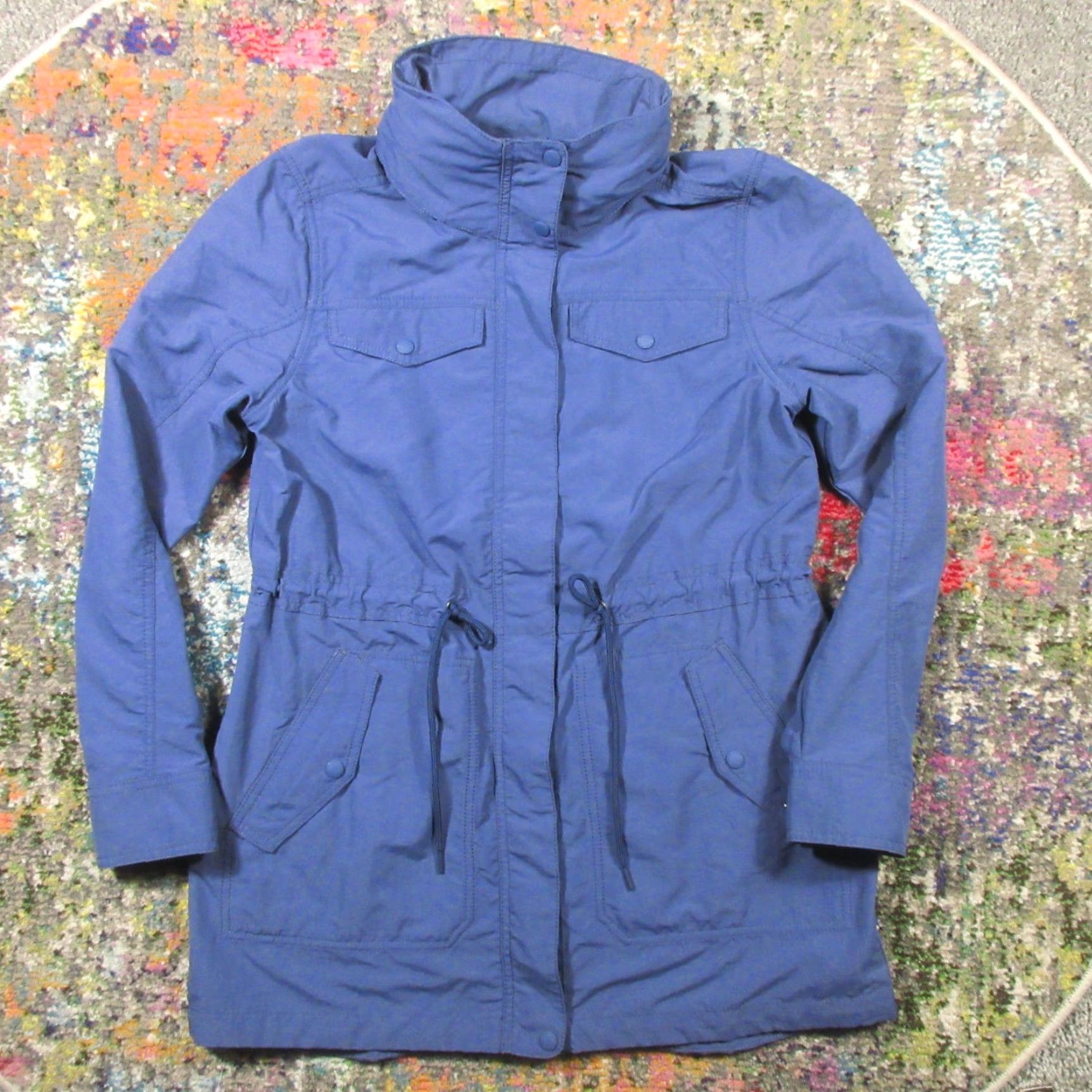 Eddie Bauer Eddie Bauer Jacket Parka Women M Blue Hooded Lightweight Nylon Vented Back Breathable Soft Shell Pockets Zip EUC Size M / US 6-8 / IT 42-44 - 2 Thumbnail