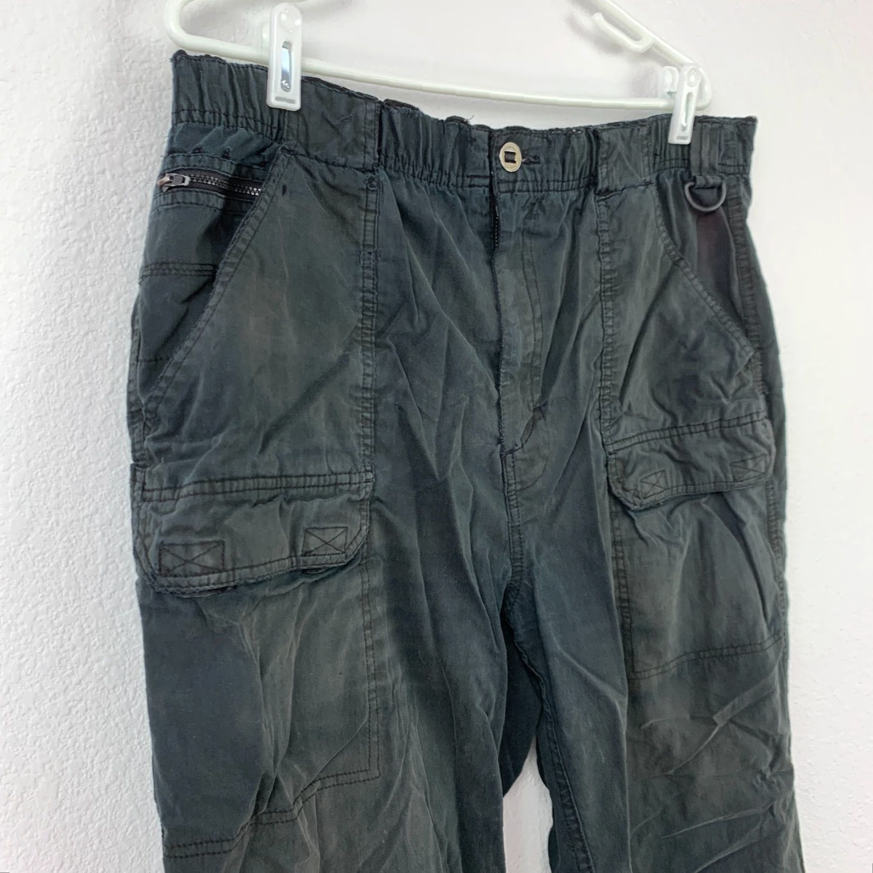 Vintage VINTAGE Outer Rim Cargo Pants Men Large Black Cotton/Nylon Canvas 90s Athletic Straight Functional Size US 33 - 2 Thumbnail