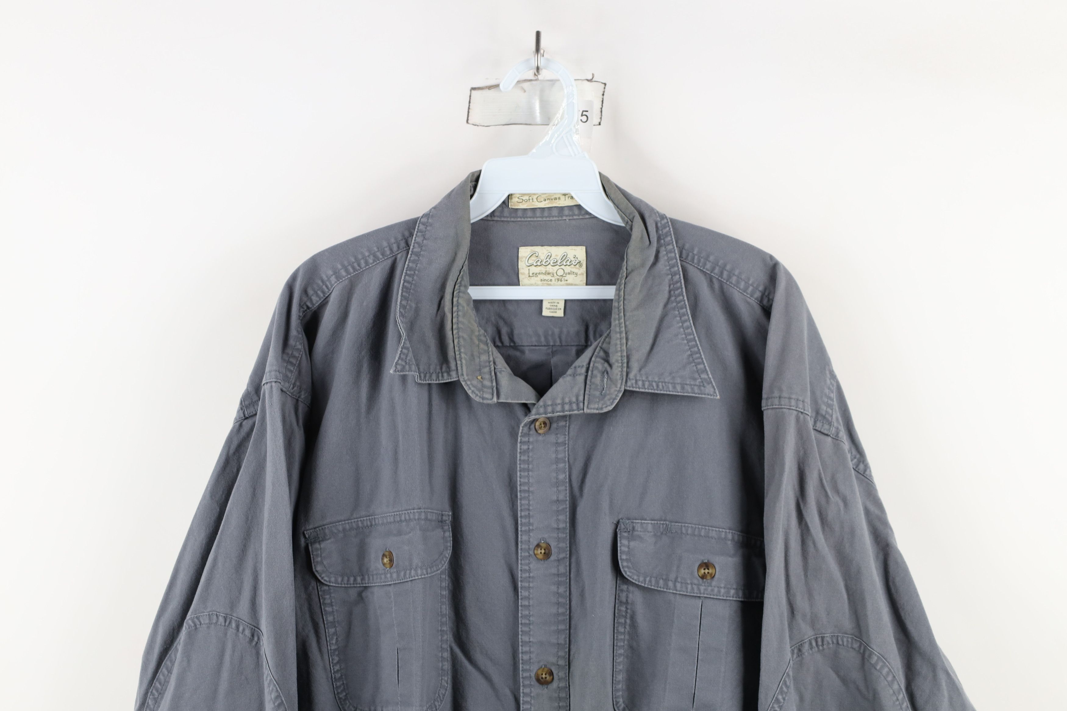 Cabelas × Vintage Vintage Cabelas Elbow Patch Soft Canvas Twill Button Shirt Size US XL / EU 56 / 4 - 2 Thumbnail