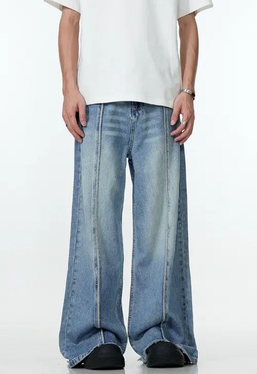 VIBE American style patchwork trendy straight loose retro jeans Size US 32 / EU 48 - 4 Thumbnail