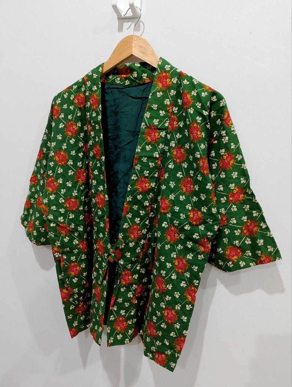 Japanese Brand Japanese Floral Green Abstract Kimono Size S / US 4 / IT 40 - 3 Thumbnail