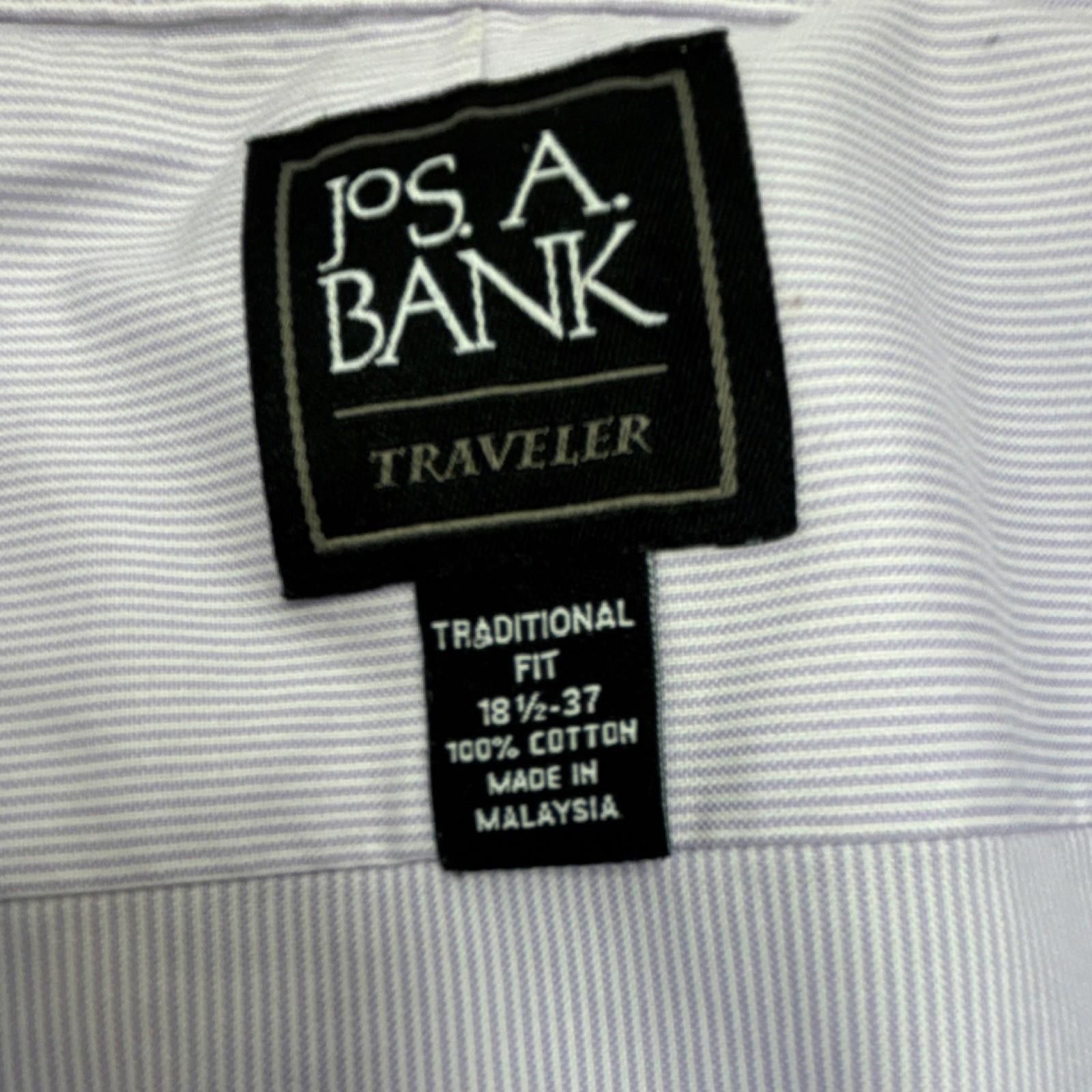 Jos. A. Bank Jos.A.Bank Traveler Tailored Fit Cotton Striped Dress18.5/37 Size 38R - 9 Thumbnail