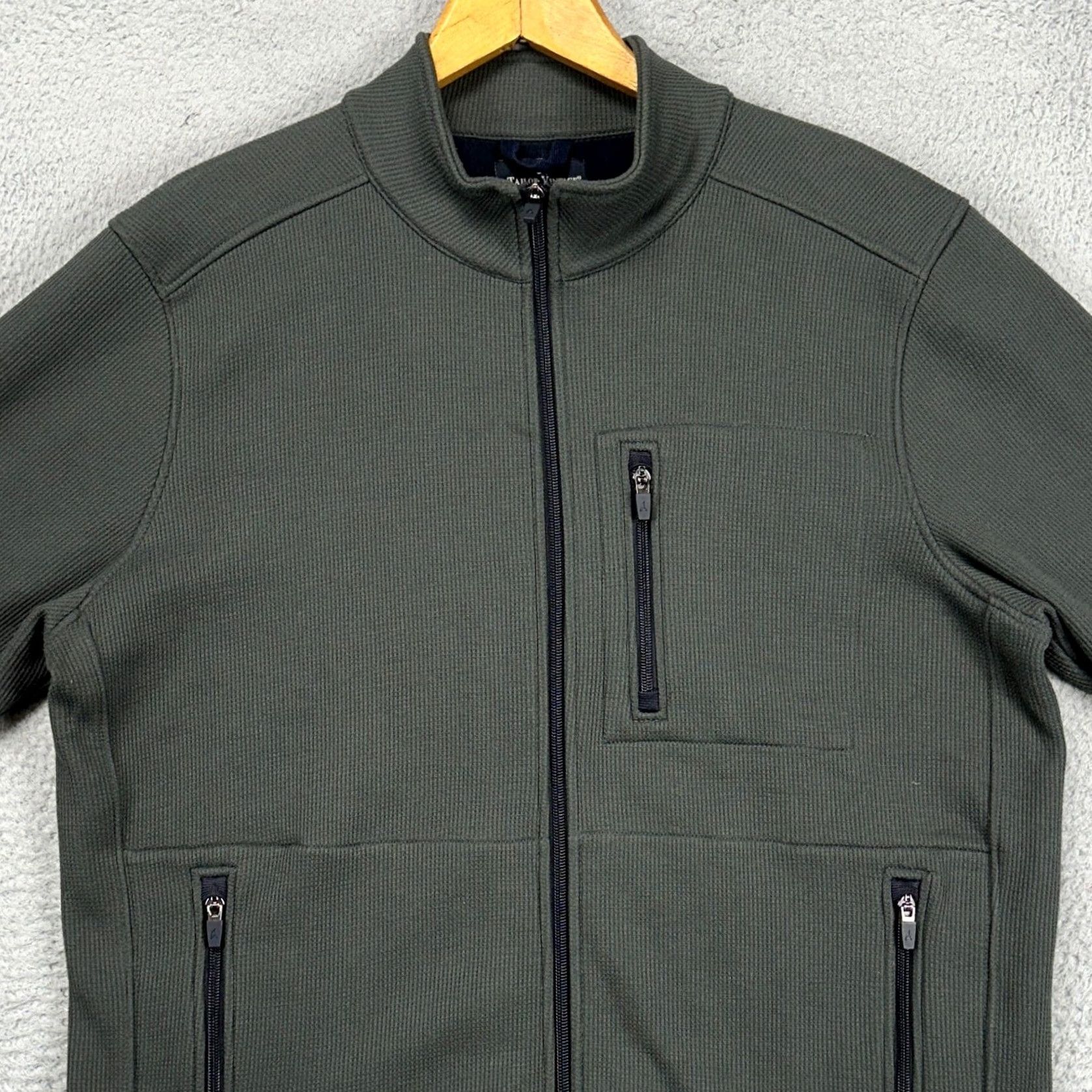 Vintage Tailor Vintage Full Zip Jacket Mens Large Dark Grey Fleece Lined Pockets Winter Outdoor Casual Clothing Size US L / EU 52-54 / 3 - 2 Thumbnail