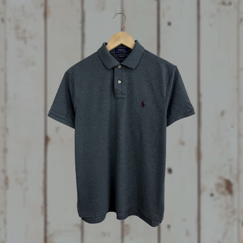 Ralph Lauren Polo Ralph Lauren Purple Logo Custom Slim Fit Polo T-Shirt M Blue Mens Slim Fit Logo Polo Shirt Size US M / EU 48-50 / 2 - 1 Thumbnail