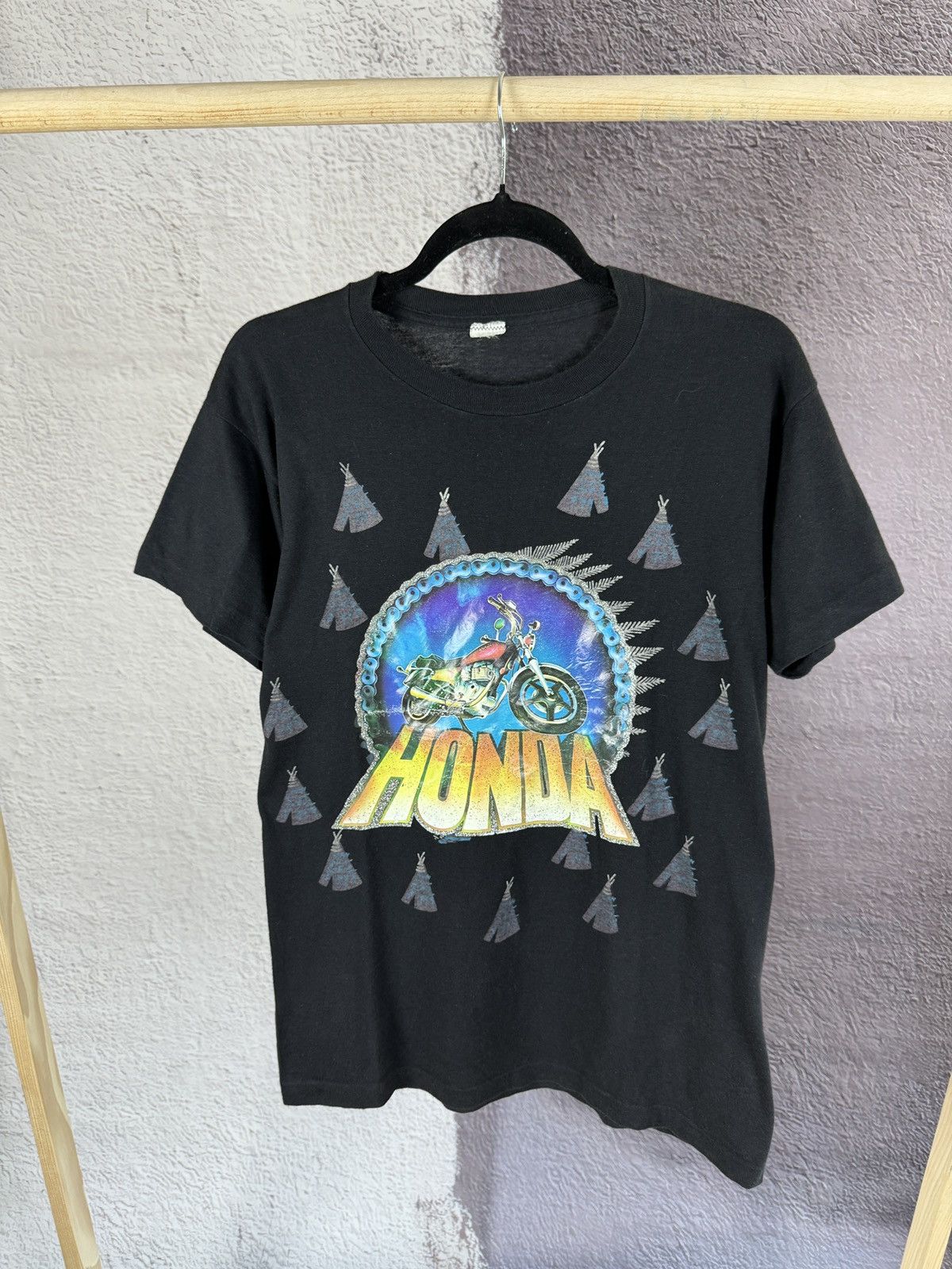 Honda × Vintage Honda vintage 80s rare motorcycle racing tee shirt Size US S / EU 44-46 / 1 - 1 Thumbnail