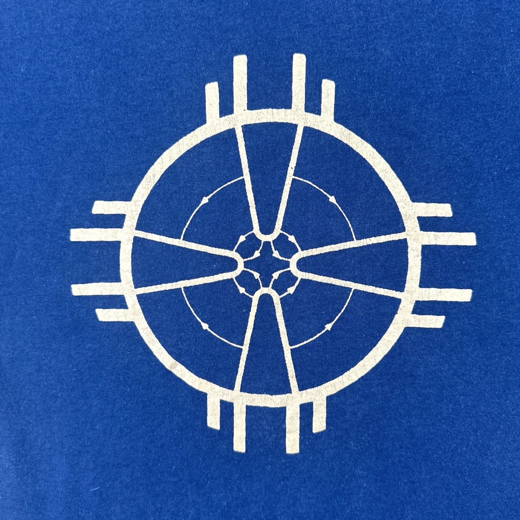 Hanes VINTAGE Hanes Fifty-Fifty 80s Men’s M Short Sleeve T Shirt Blue Zia Symbol Mens Size US M / EU 48-50 / 2 - 7 Thumbnail