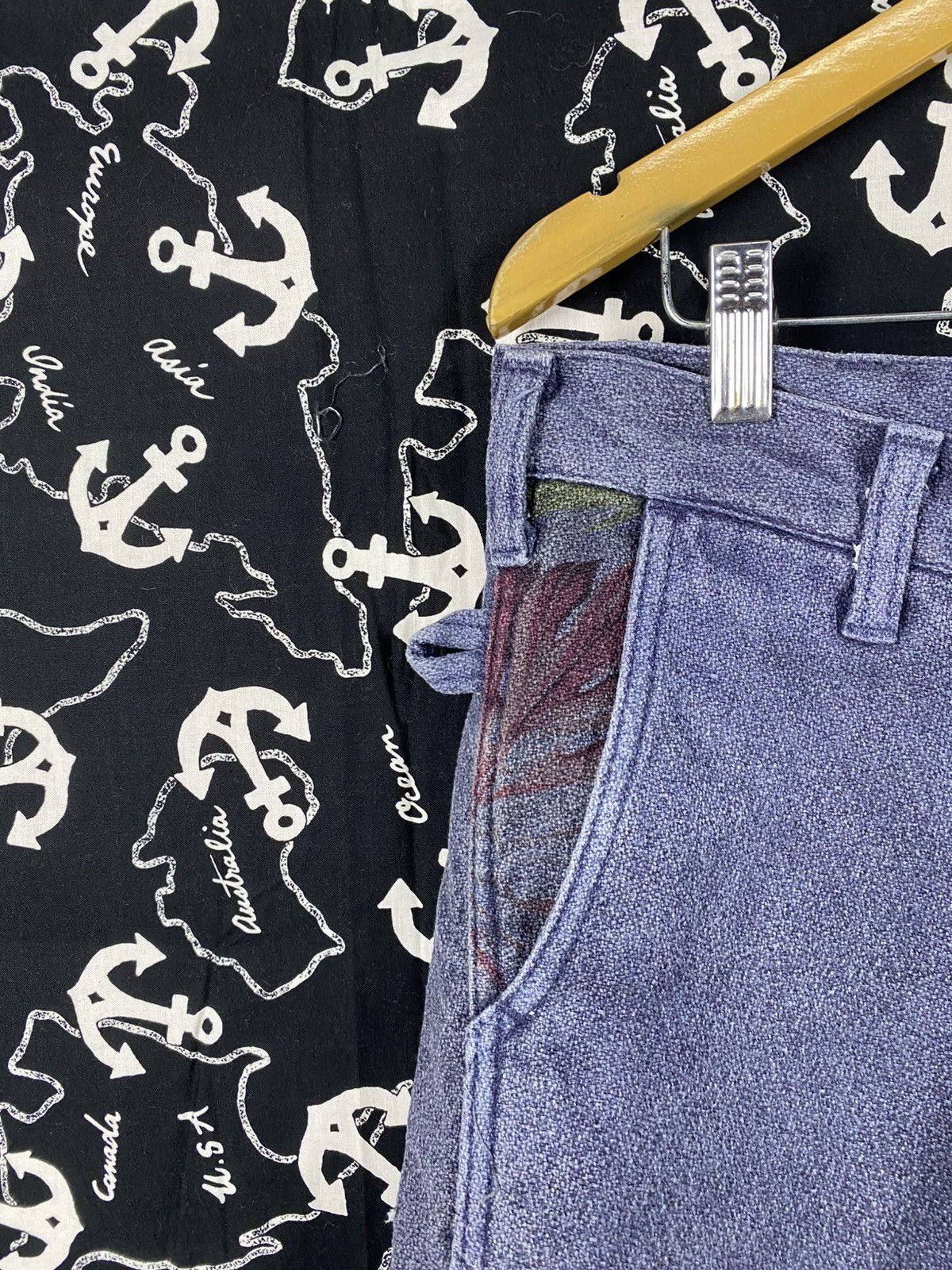 Japanese Brand Vintage Japanese Believer Blue Cotton Shorts Talon Zip Japan Size US 33 - 7 Thumbnail