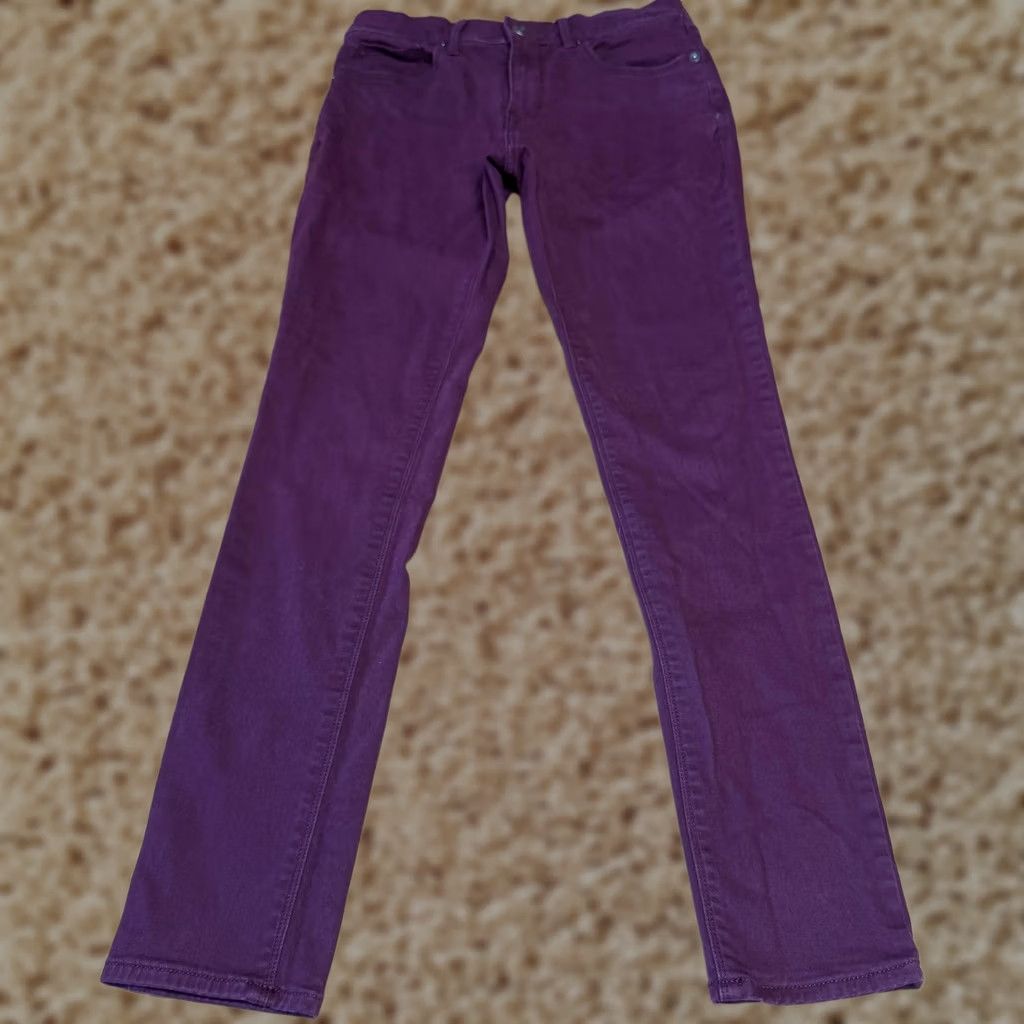 Express Express Pants Womens 0 Purple Skinny Ankle Legging Stretch Denim Mid Rise Size 25" / US 0 / IT 36 - 1 Thumbnail