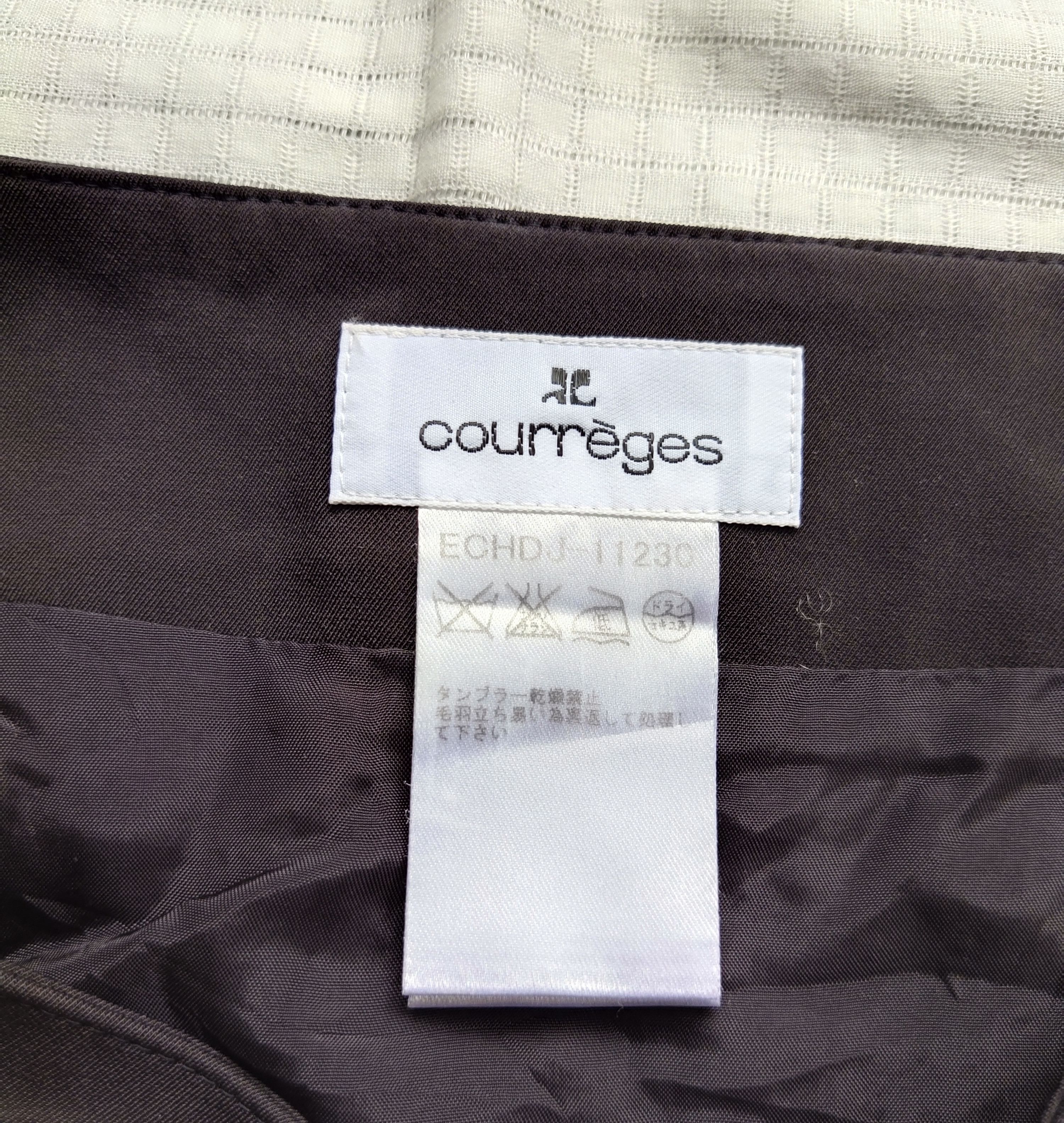 Courreges (SK74) Courreges Navy White Dot A-line Knee Length Skirt 38 Size 27" / US 4 / IT 40 - 4 Thumbnail