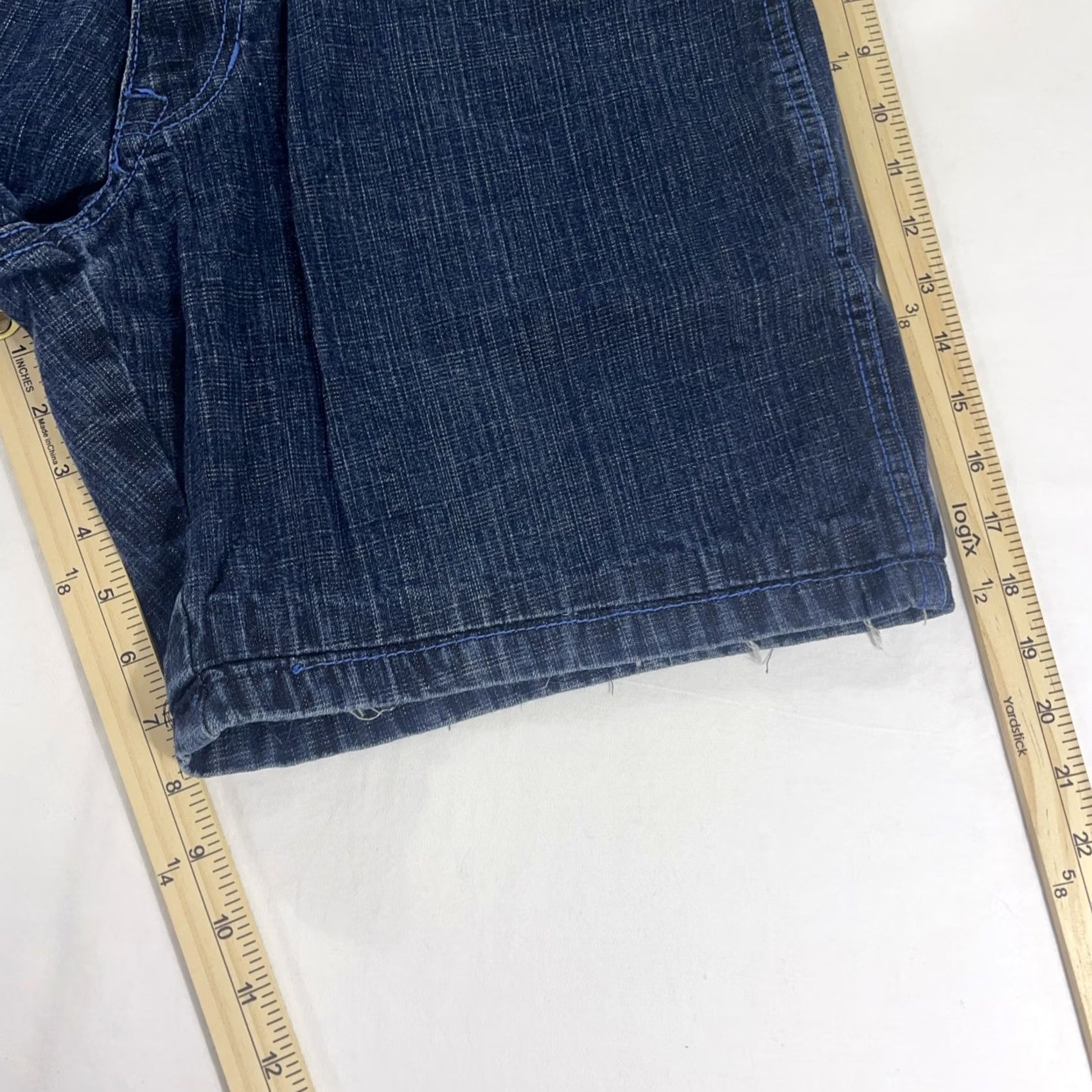 CO VINTAGE 5ive Jungle & Co Mens 34 Jean Shorts Baggy Skater Grunge Y2K Hip Hop Denim Blue 90s Pockets Shorts Mens 34in inseam 8in Size US 34 / EU 50 - 4 Thumbnail