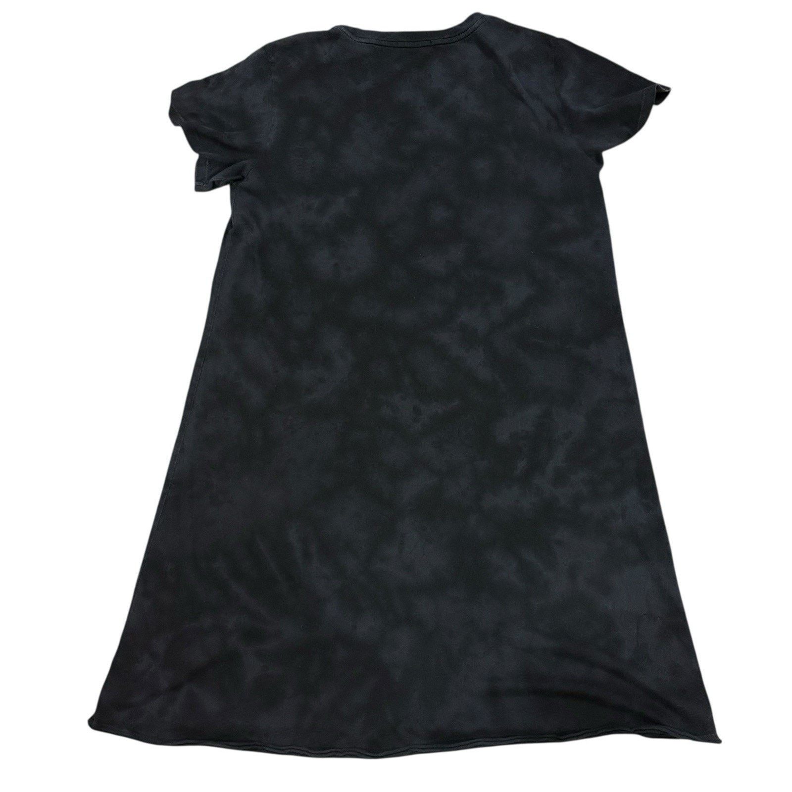 ATM ATM Black & Gray Tie Dye Cotton Tee Shirt Dress Medium Size M / US 6-8 / IT 42-44 - 4 Thumbnail