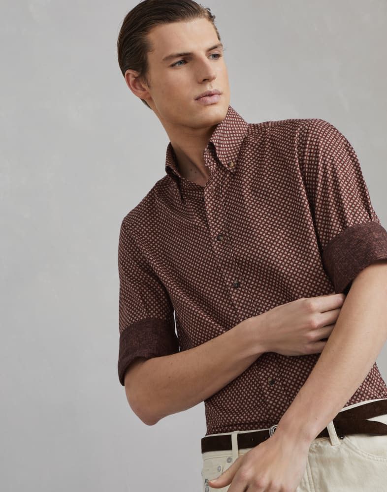 Brunello Cucinelli o1w1db10825 Shirt in Brown Size US M / EU 48-50 / 2 - 3 Thumbnail