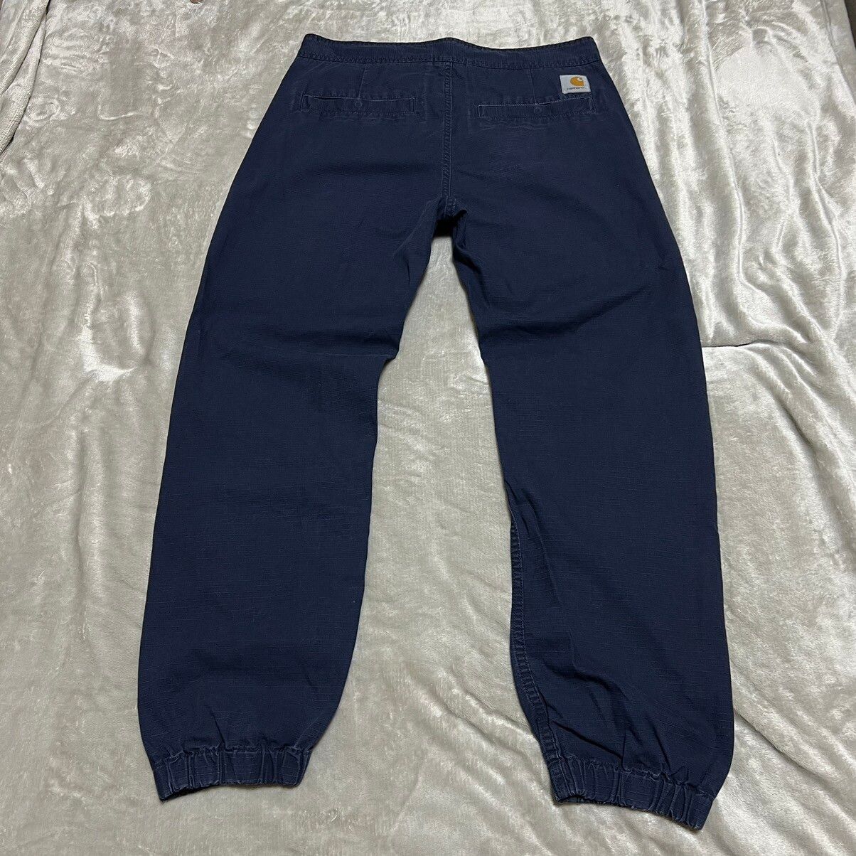 Pre-owned Carhartt X Vintage Y2k Carhartt Wip Marshall Jogger Pants Hype Rip-stop M In Navy