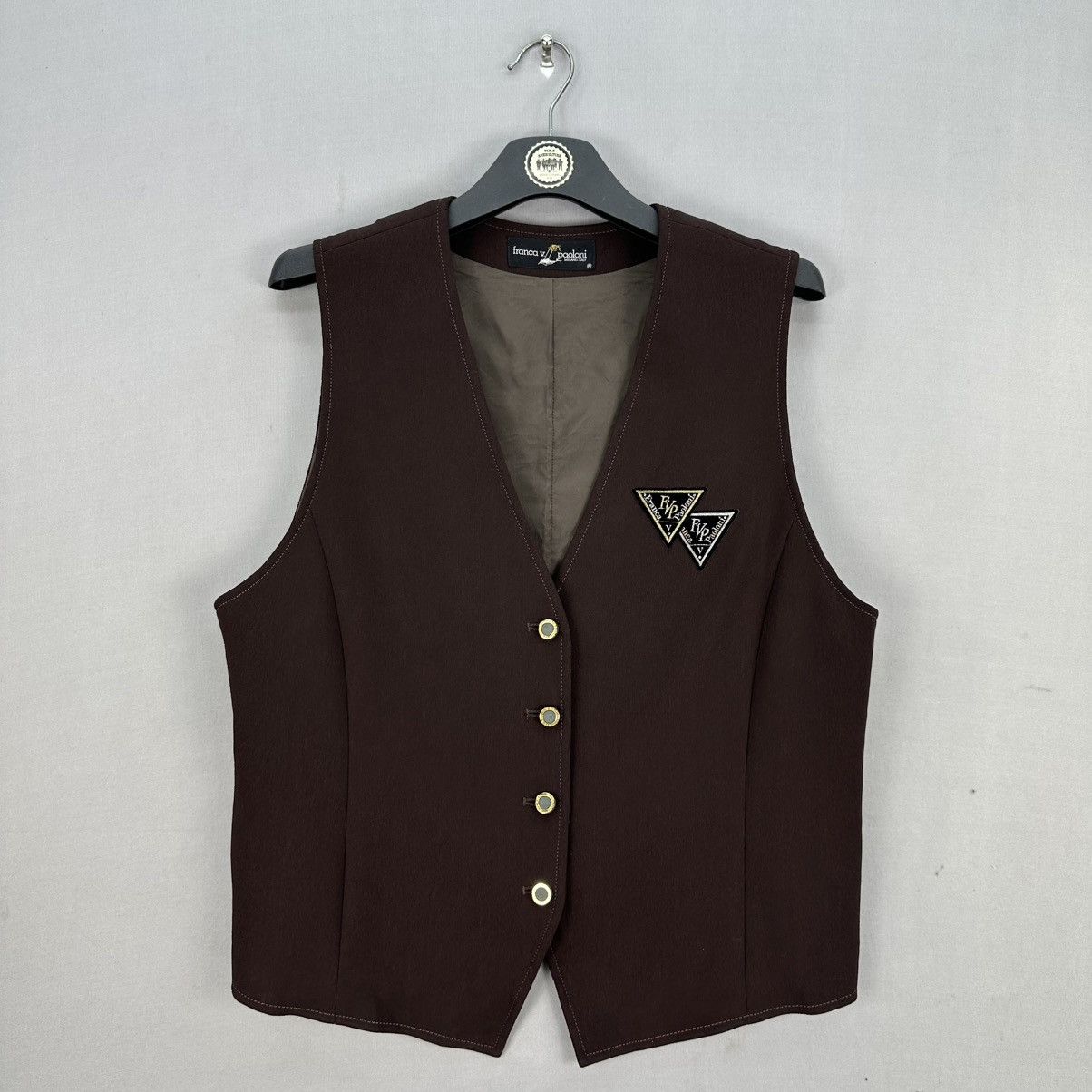 Italia Independent Vintage 90's Franca V. Paoloni Milano Italy Vest Buckle Back Size US M / EU 48-50 / 2 - 1 Thumbnail