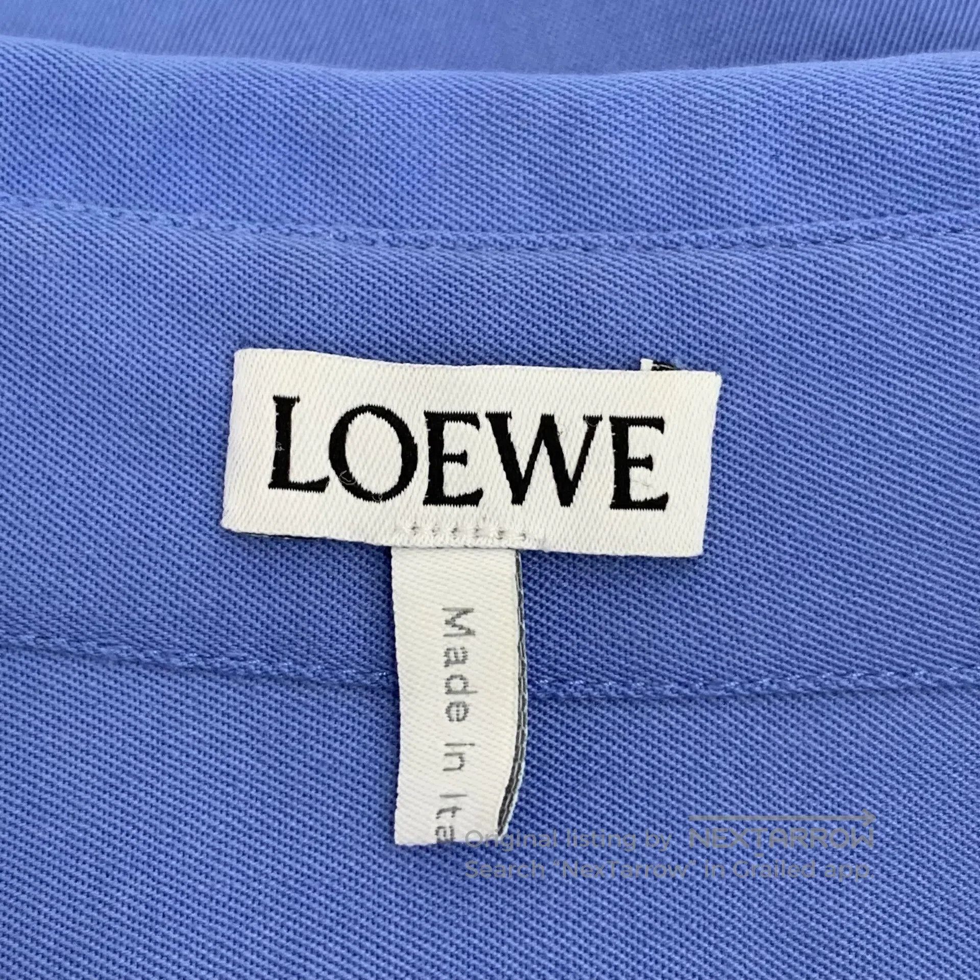 Loewe Loewe Dark blue wool single-breasted long-sleeved shirt wi Size US M / EU 48-50 / 2 - 5 Thumbnail