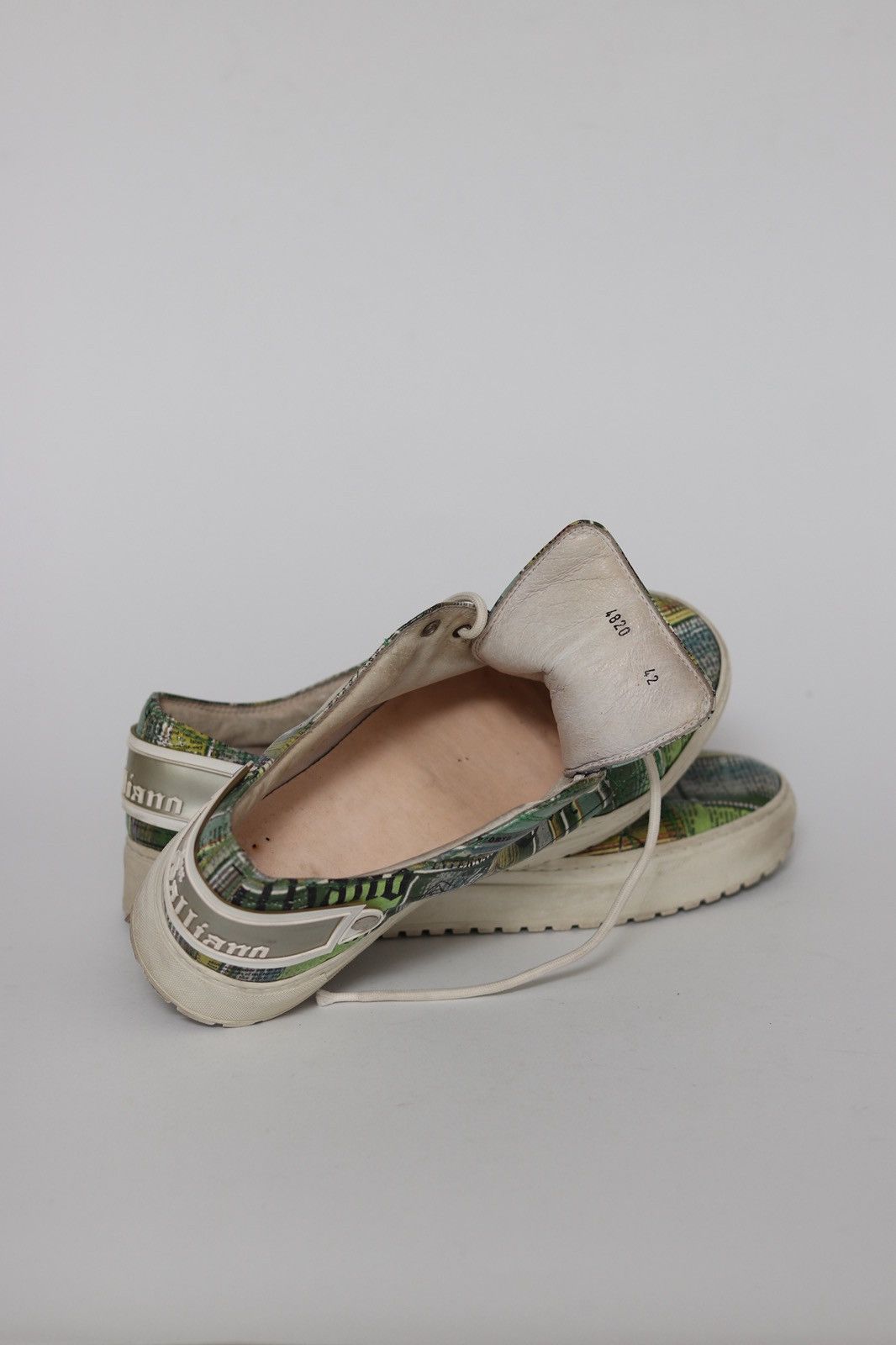 John Galliano JOHN GALLIANO Newspaper Print Leather Sneakers Size US 9 / EU 42 - 8 Thumbnail