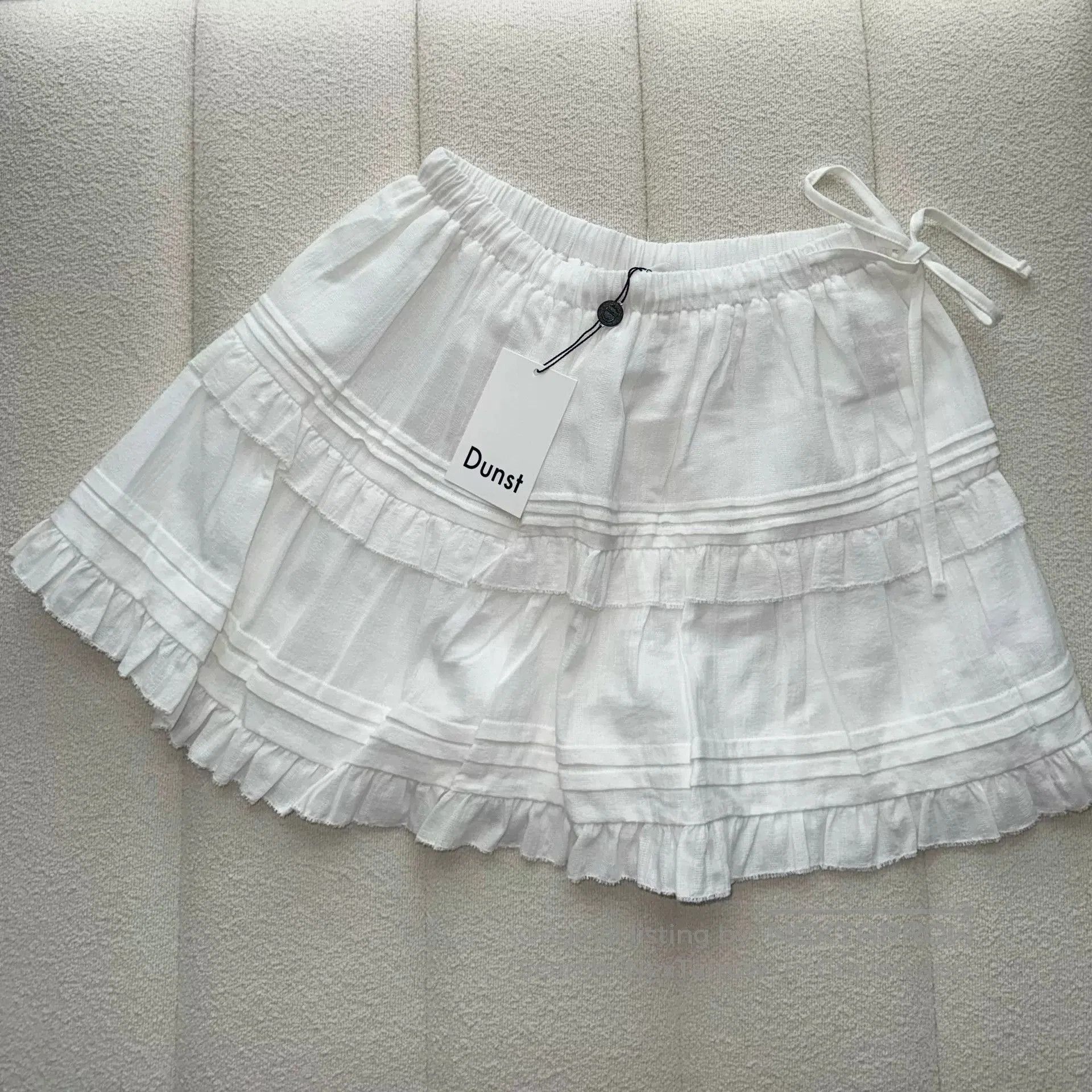 Japanese Brand new dunst shirring ruffle tiered skirt. Size 23" - 3 Thumbnail