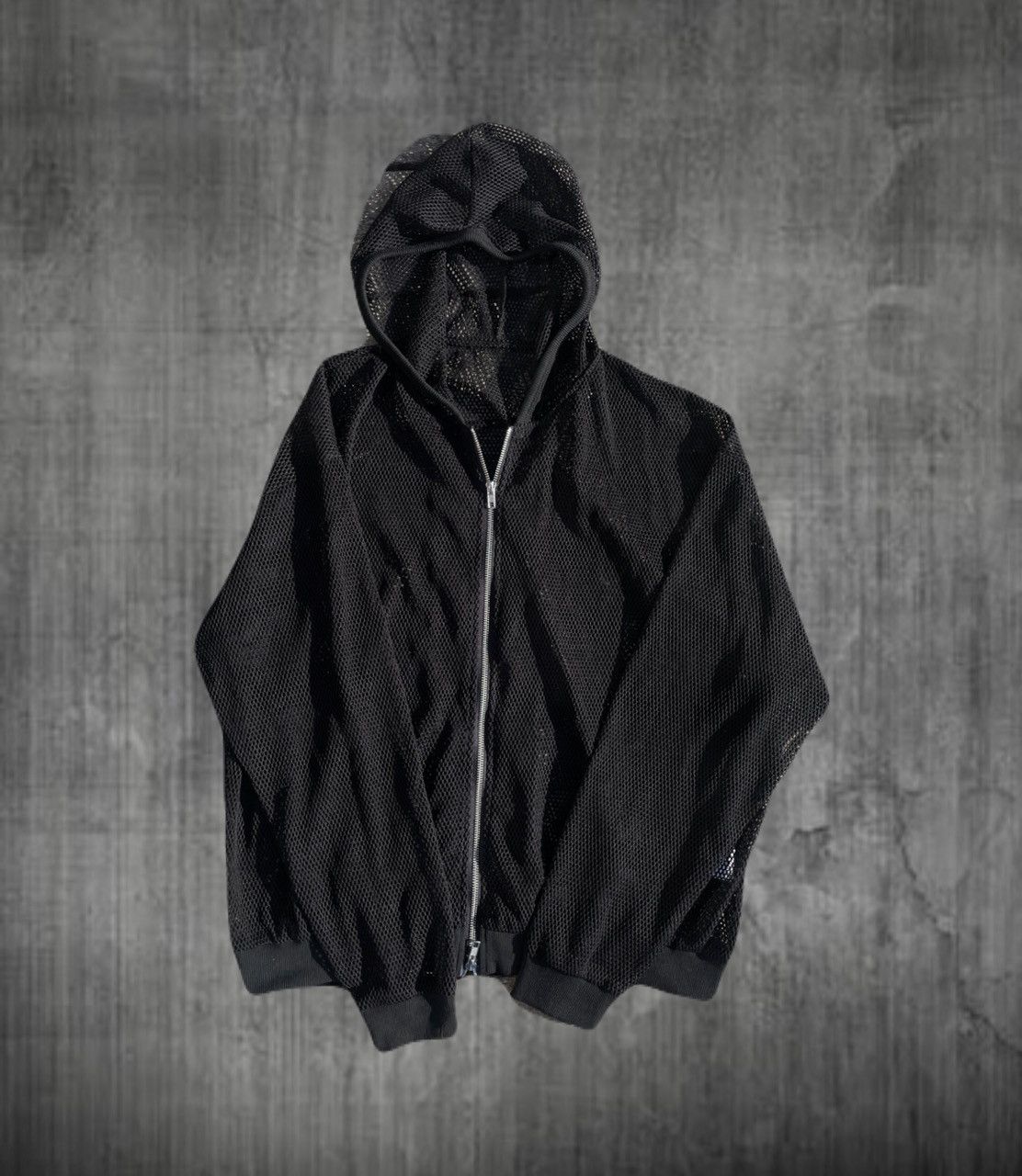If Six Was Nine 2000s Japanese archive Mesh See-through Zip-up Hoodie Y2K Size US L / EU 52-54 / 3 - 1 Thumbnail