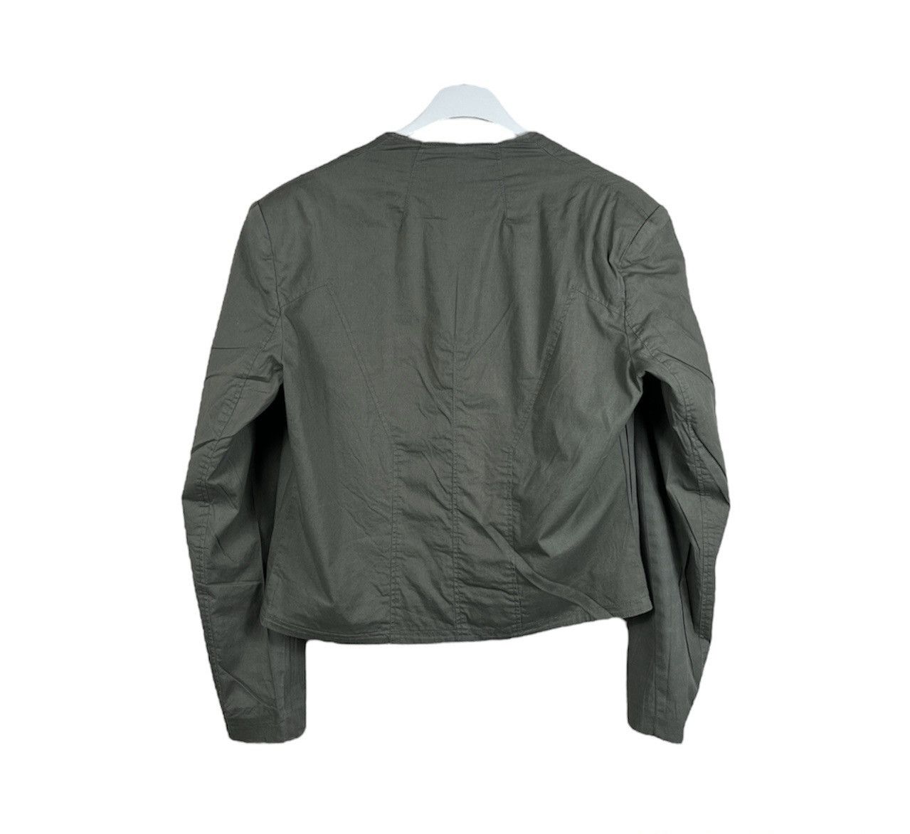 Helmut Lang × Vintage Helmut Lang moto biker cropped asymmetric zip draped jacket Size M / US 6-8 / IT 42-44 - 2 Thumbnail